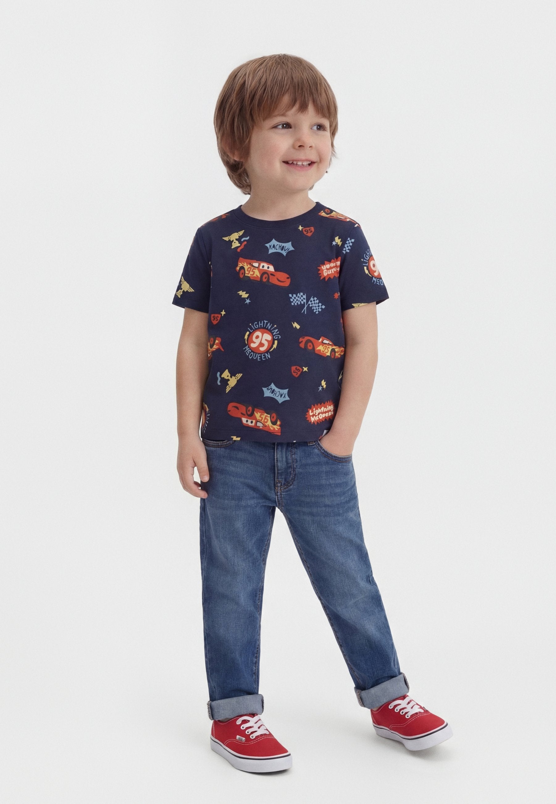 CARS LIC PRINT - Print T-shirt - navy uniform