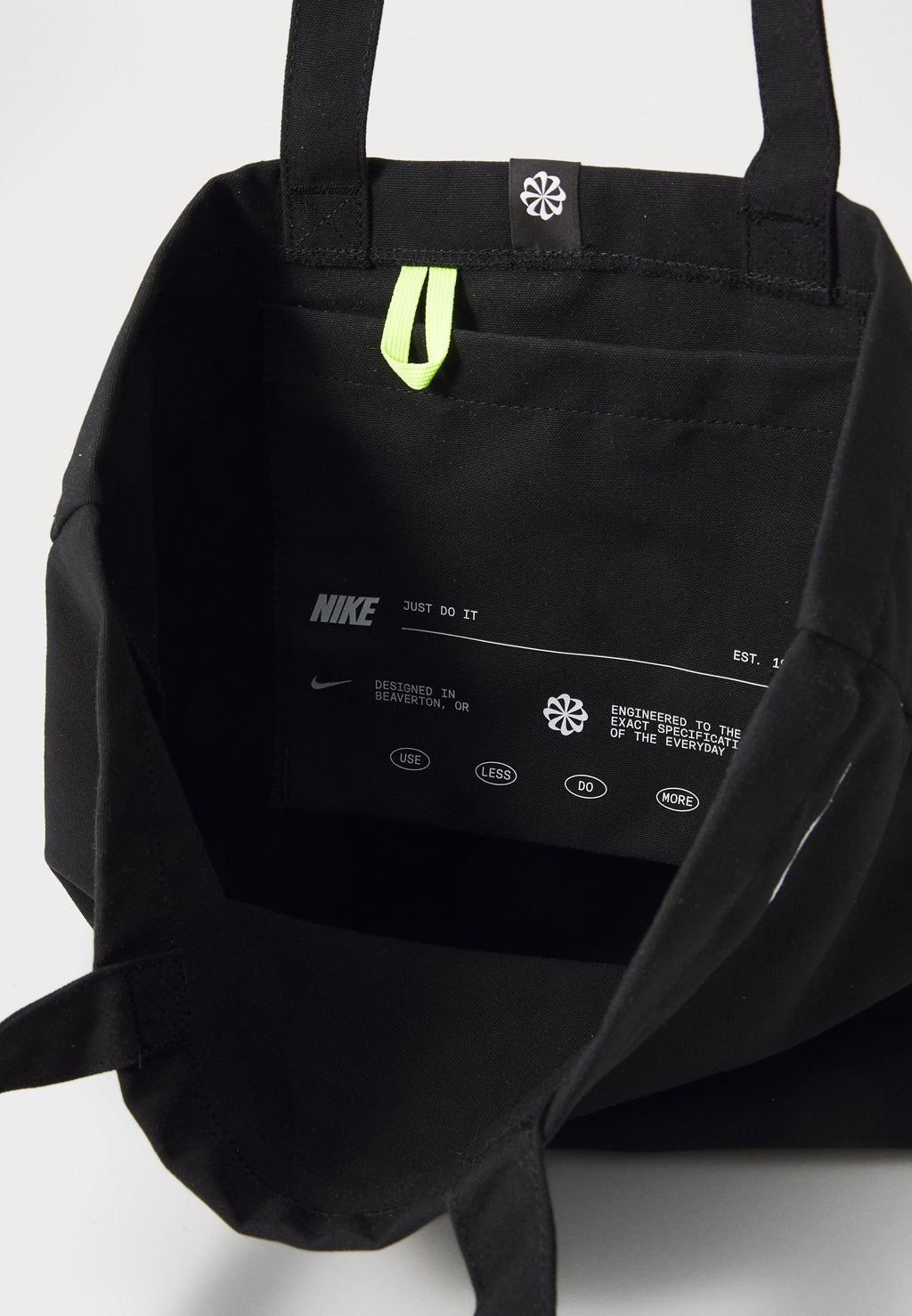 HERITAGE TOTE UNISEX - Tote bag - black/volt/white