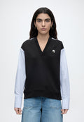 IKON FABRIC MIX  - Sweatshirt - black-kblue stripes