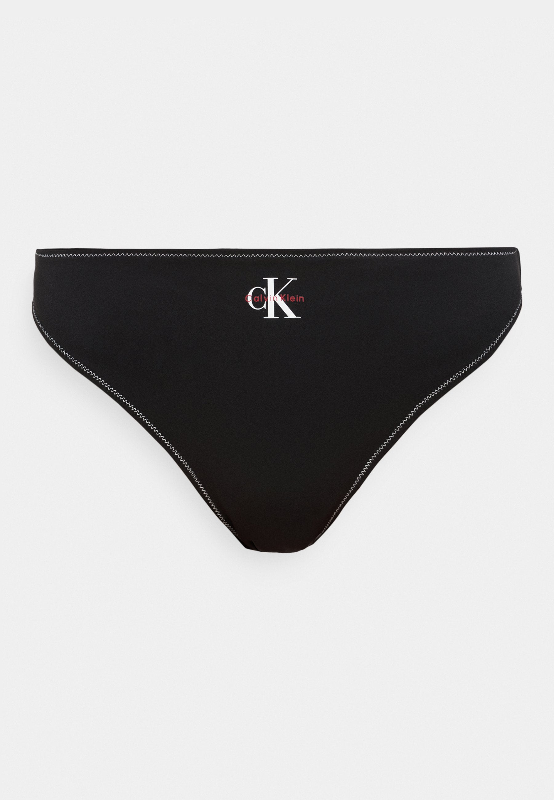 HIGH LEG GRAPHIC MONOGRAM - Bikini bottoms - black