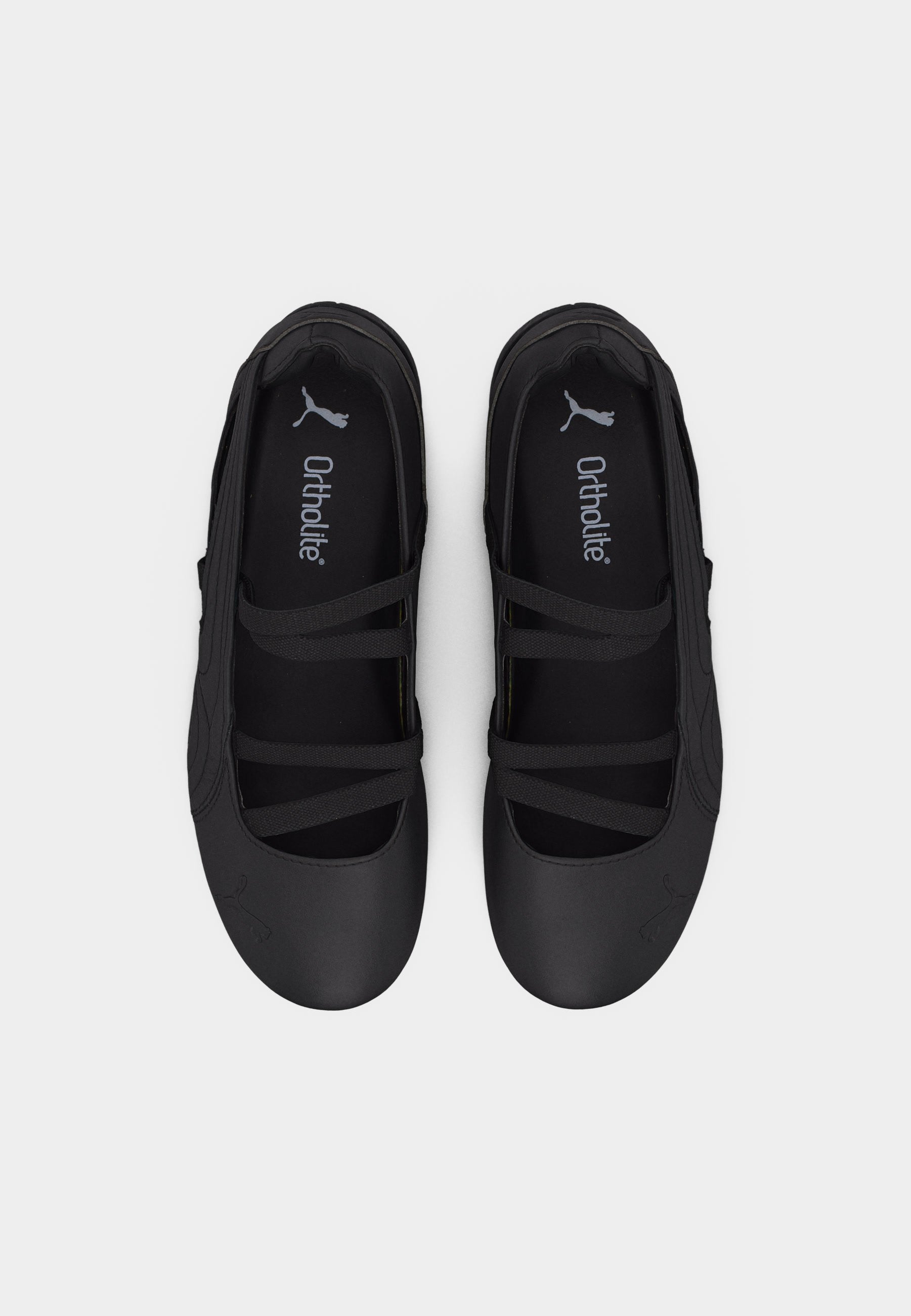 SPEEDCAT BALLET LTHR WNS - Ankle strap ballet pumps - black