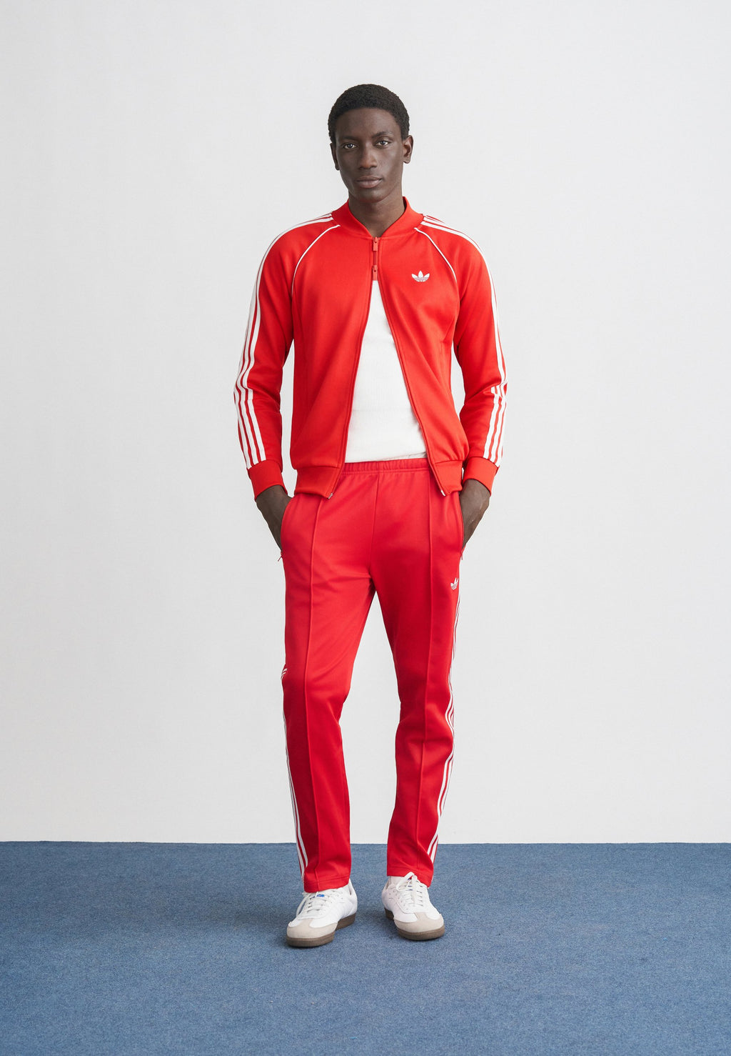 SST TT - Blouson aviateur - Better Scarlet/Blanc