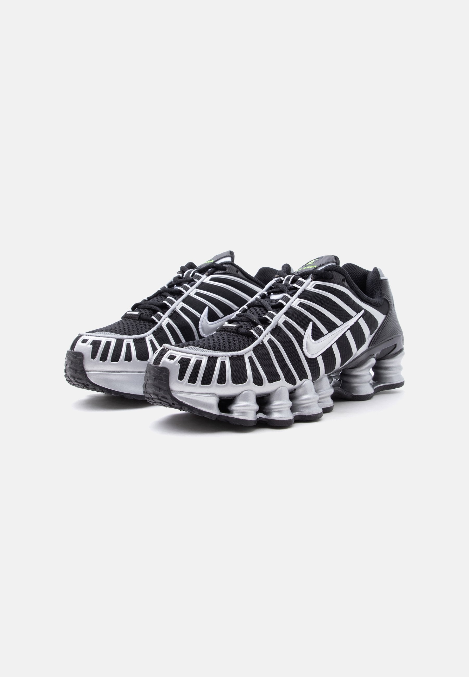 SHOX TL UNISEX - Trainers - black/metallic silver-coloured/volt ice/photon dust/white
