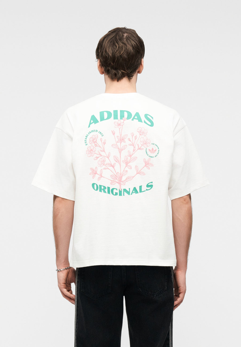 BOTANICAL GRAPHIC OVERSIZED TEE UNISEX - Print T-shirt - white