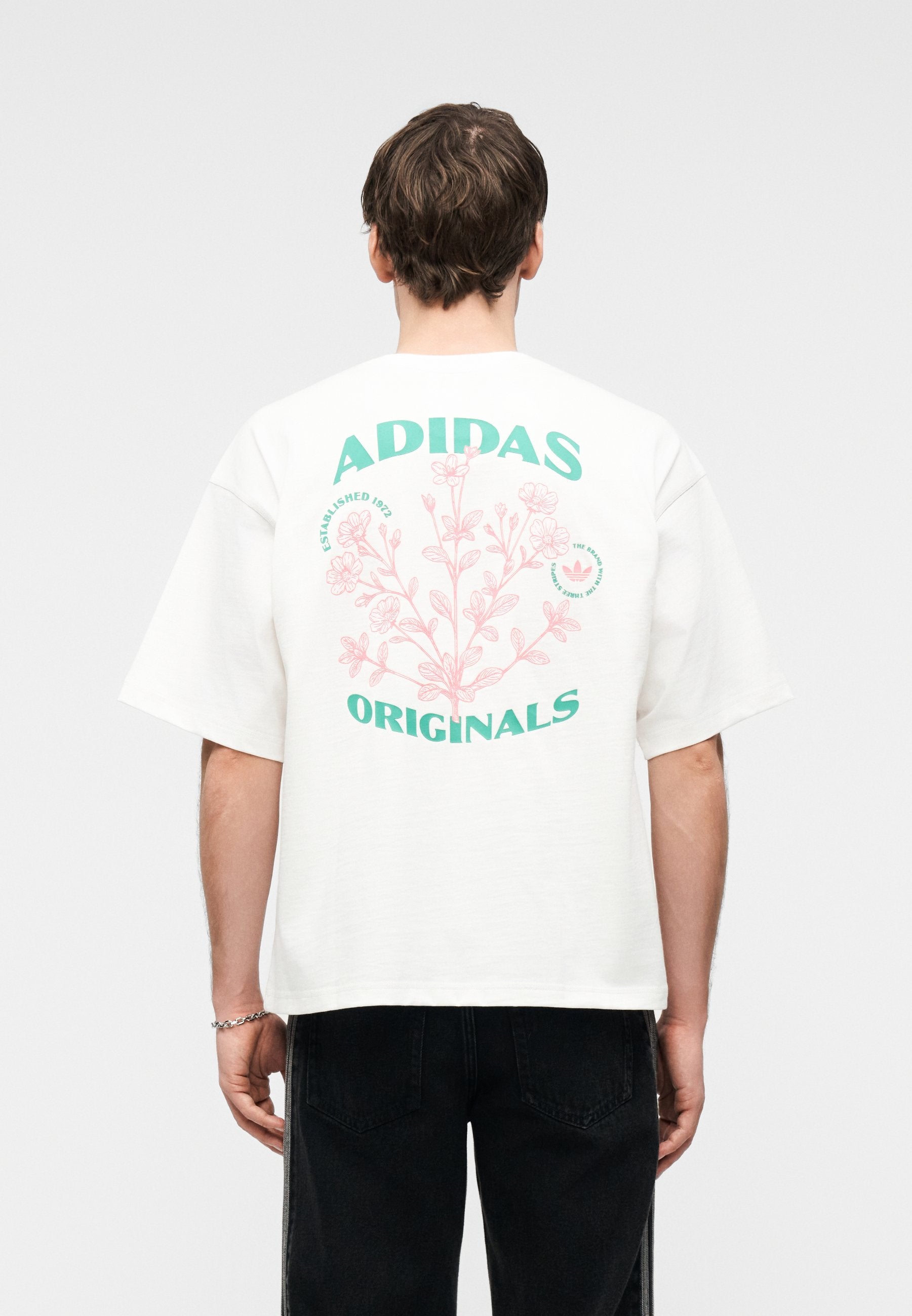BOTANICAL GRAPHIC OVERSIZED TEE UNISEX - Print T-shirt - white