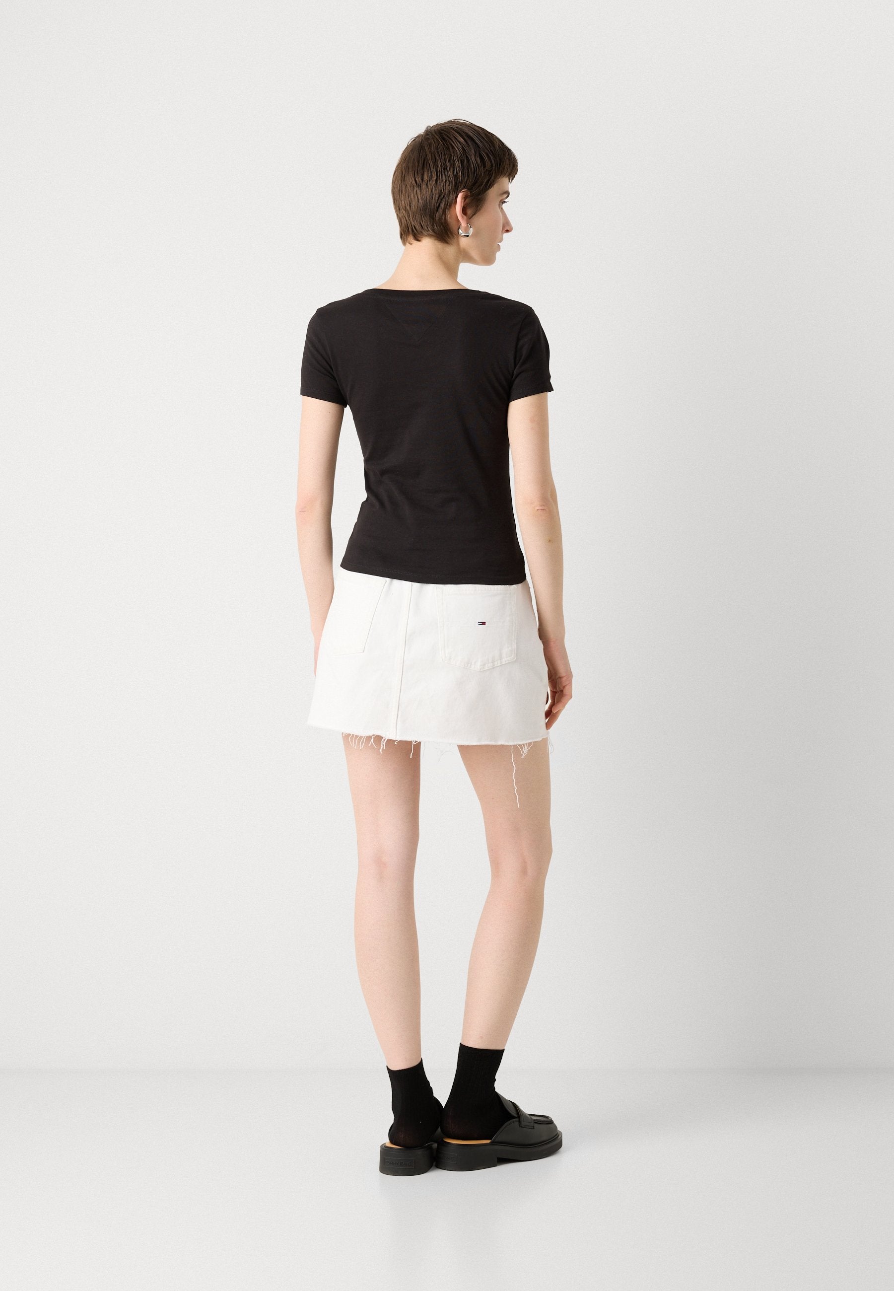 V NECK TEE 2 PACK - Basic T-shirt - black