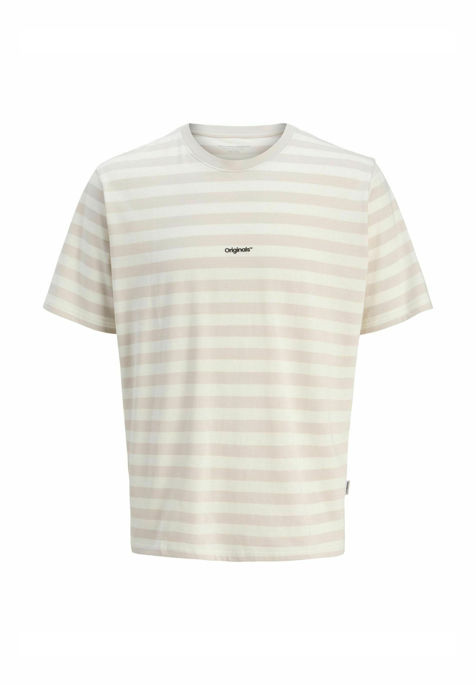 Striped - Print T-shirt - moonbeam