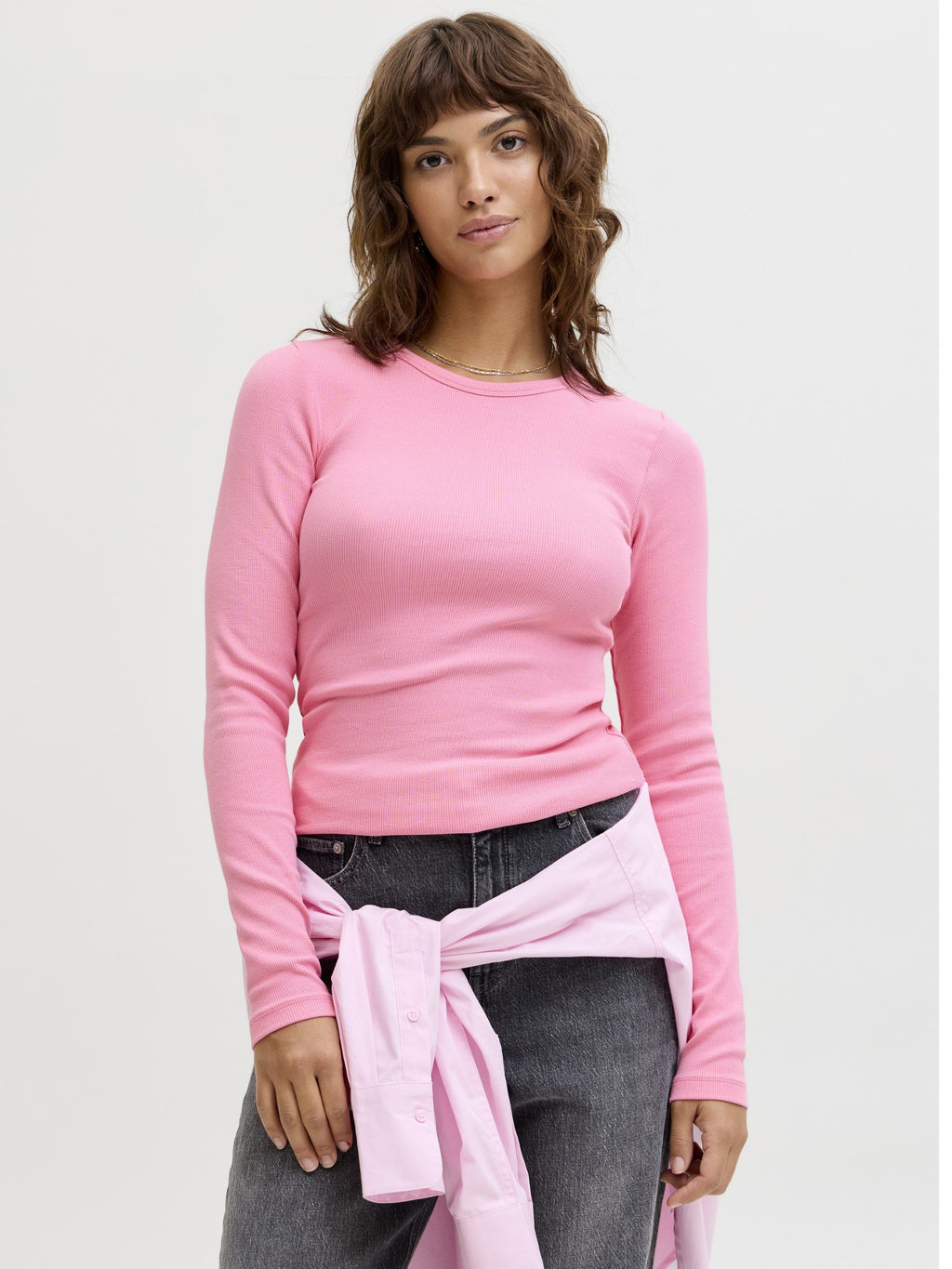 JXFREYA STR LS RIB TEE - Long sleeved top - morning glory