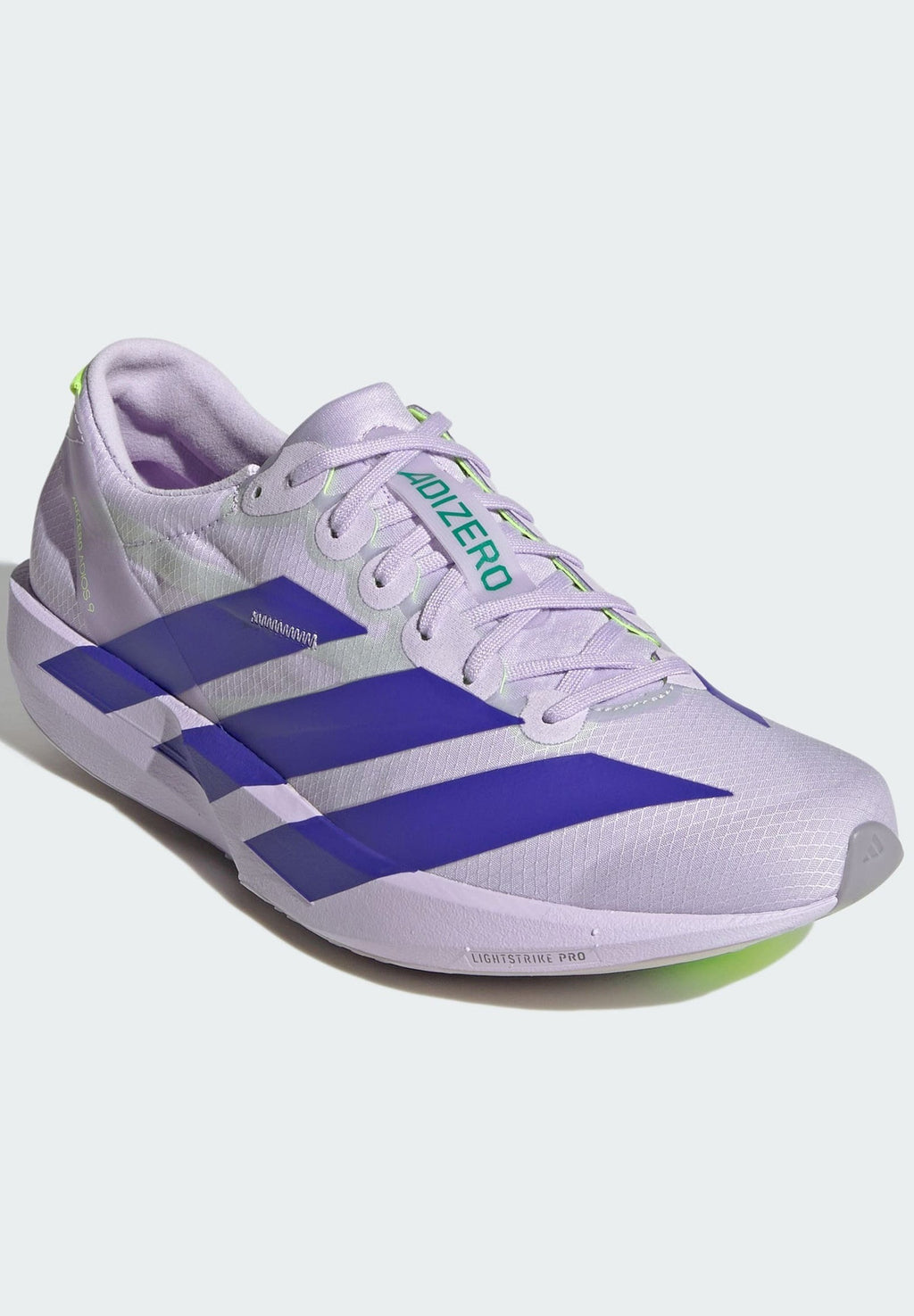 ADIZERO ADIOS 9 - Road running shoes - purple tint   solar purple   signal green