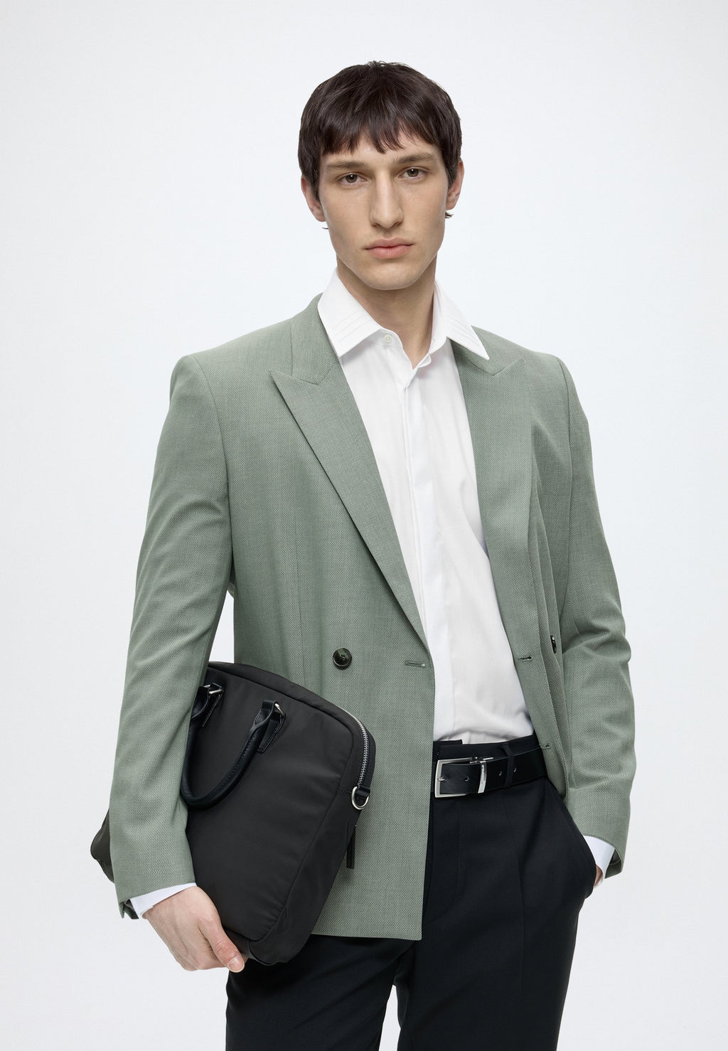 HENRY - Blazer jacket - open green