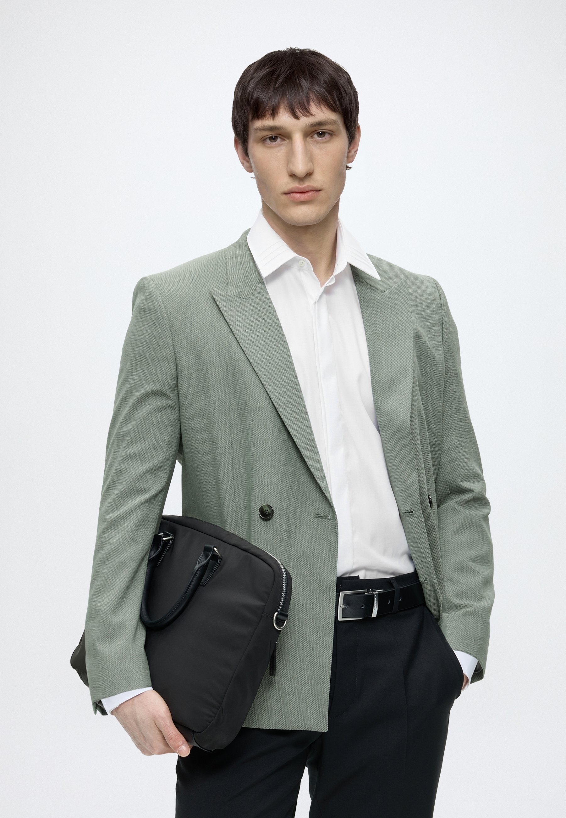 HENRY - Blazer jacket - open green