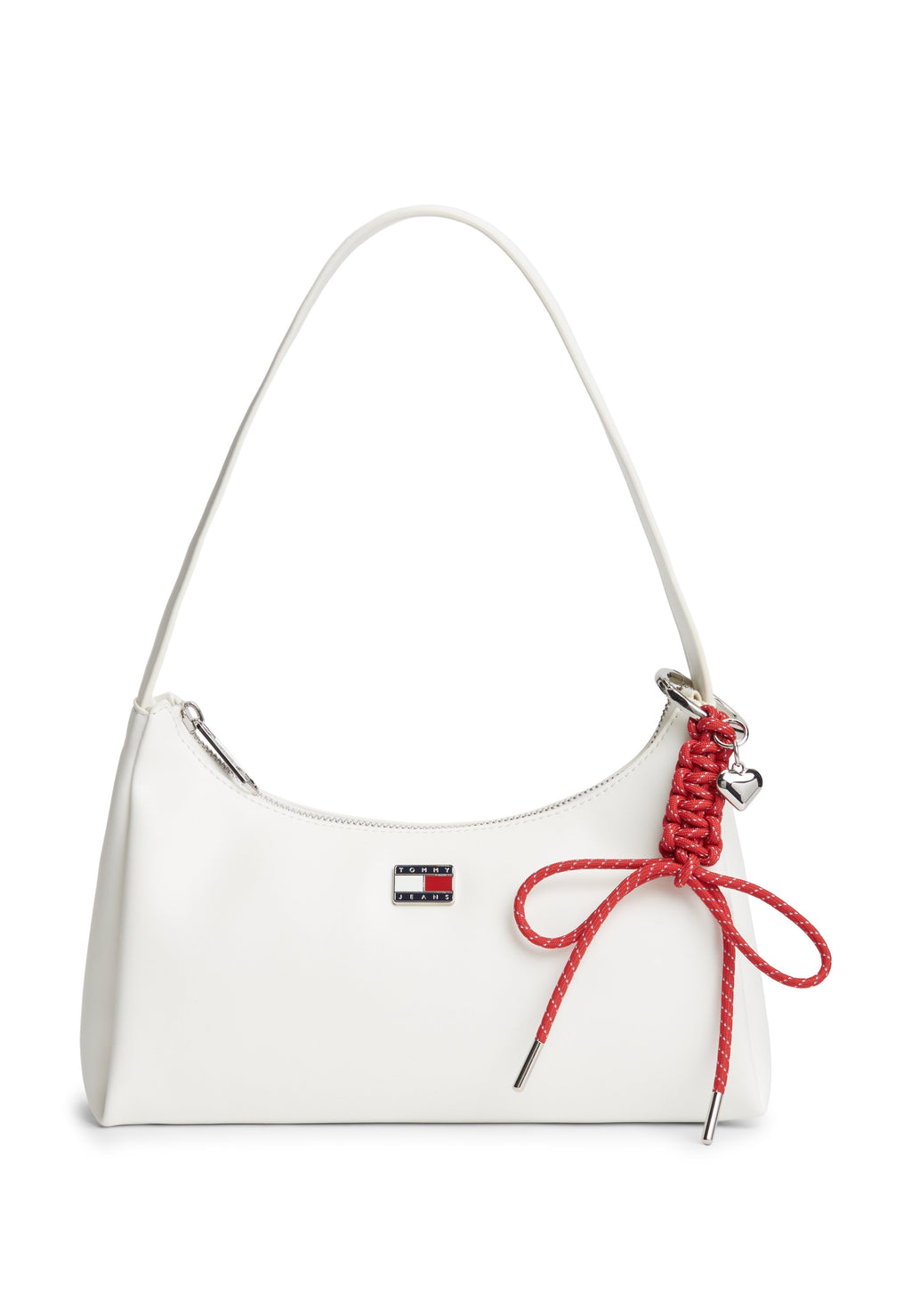 LOGO CHARM SHOULDER BAG - Handbag - ecru