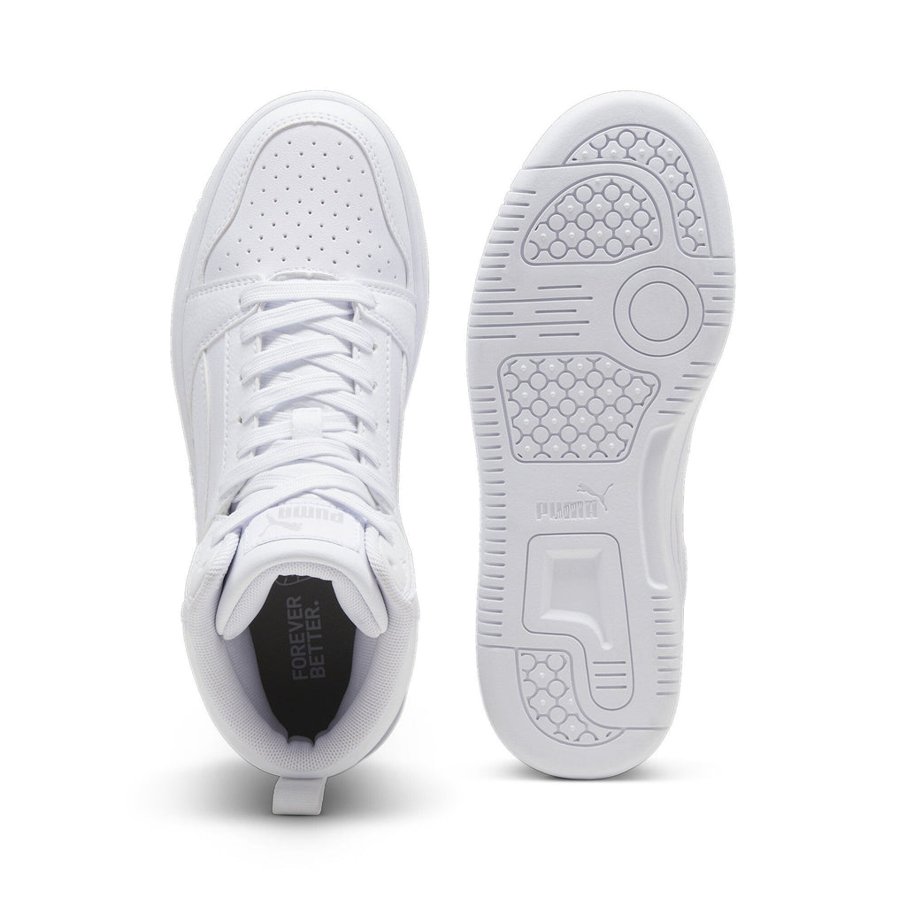 REBOUND V6 MID JR  - High-top trainers - puma white-cool light gray