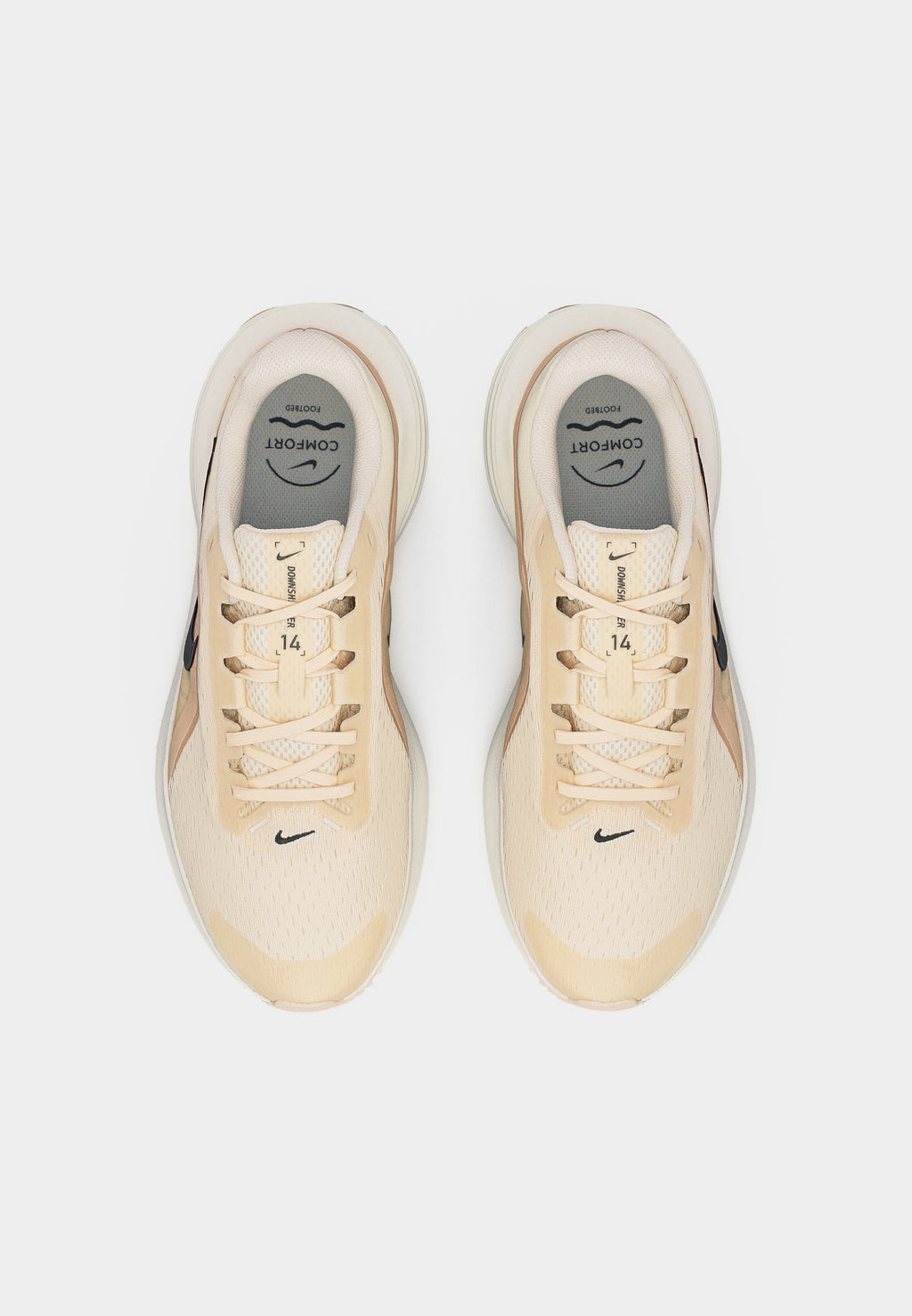 DOWNSHIFTER 14 - Road running shoes - pale ivory/black spruce/black/sail/sanddrift