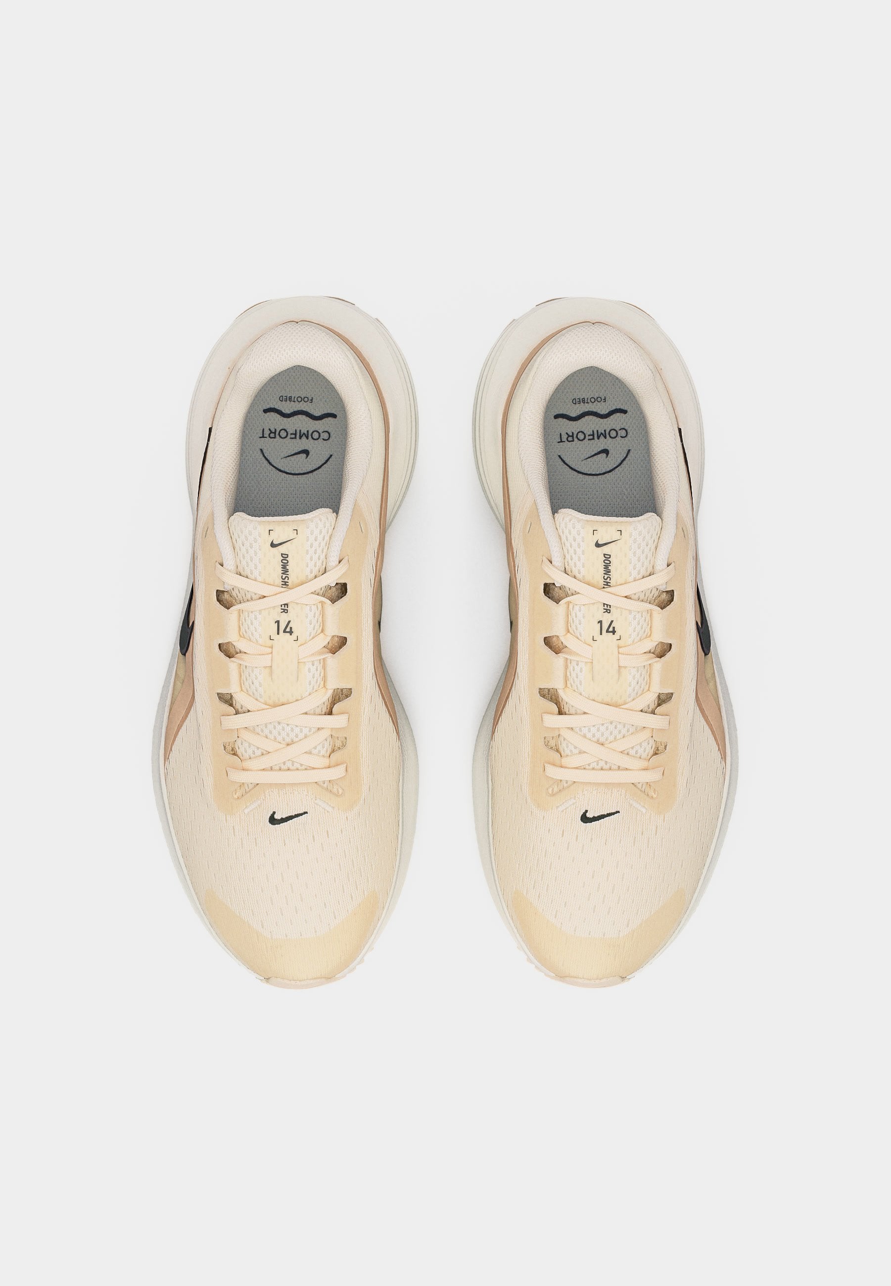 DOWNSHIFTER 14 - Road running shoes - pale ivory/black spruce/black/sail/sanddrift