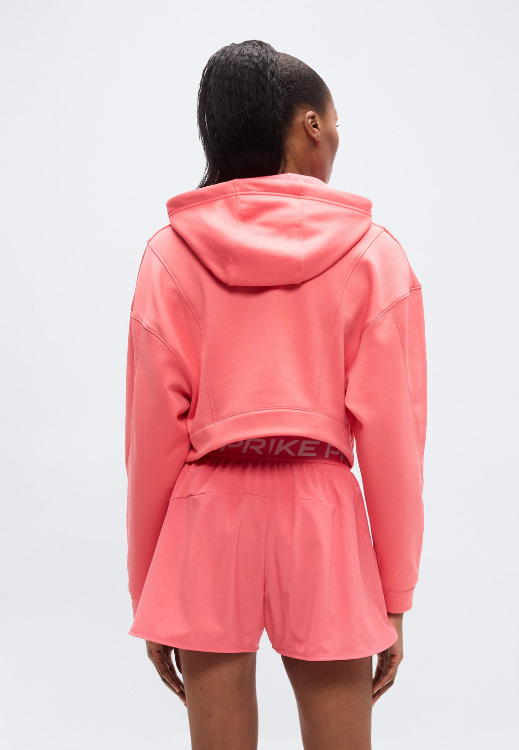 KAPÜŞONLU SWEATSHIRT - Polar süveter - mercan/beyaz
