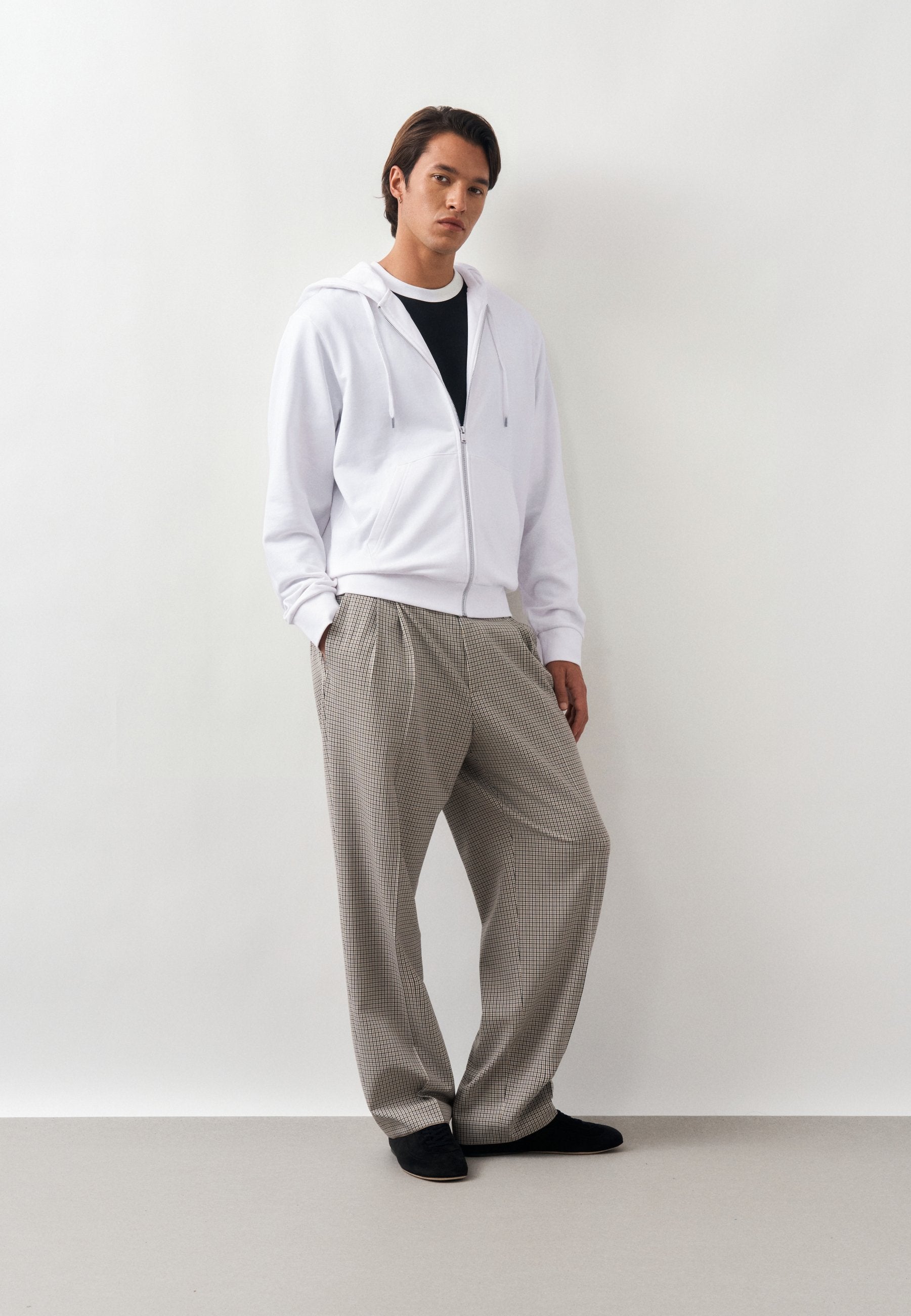 UNISEX - Zip-up sweatshirt - white