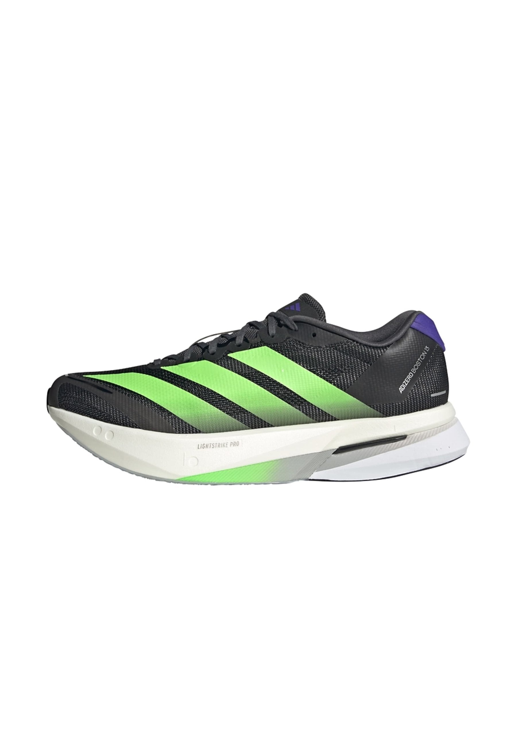 ADIZERO BOSTON 13 M - Road running shoes - core black   lime burst   energy ink