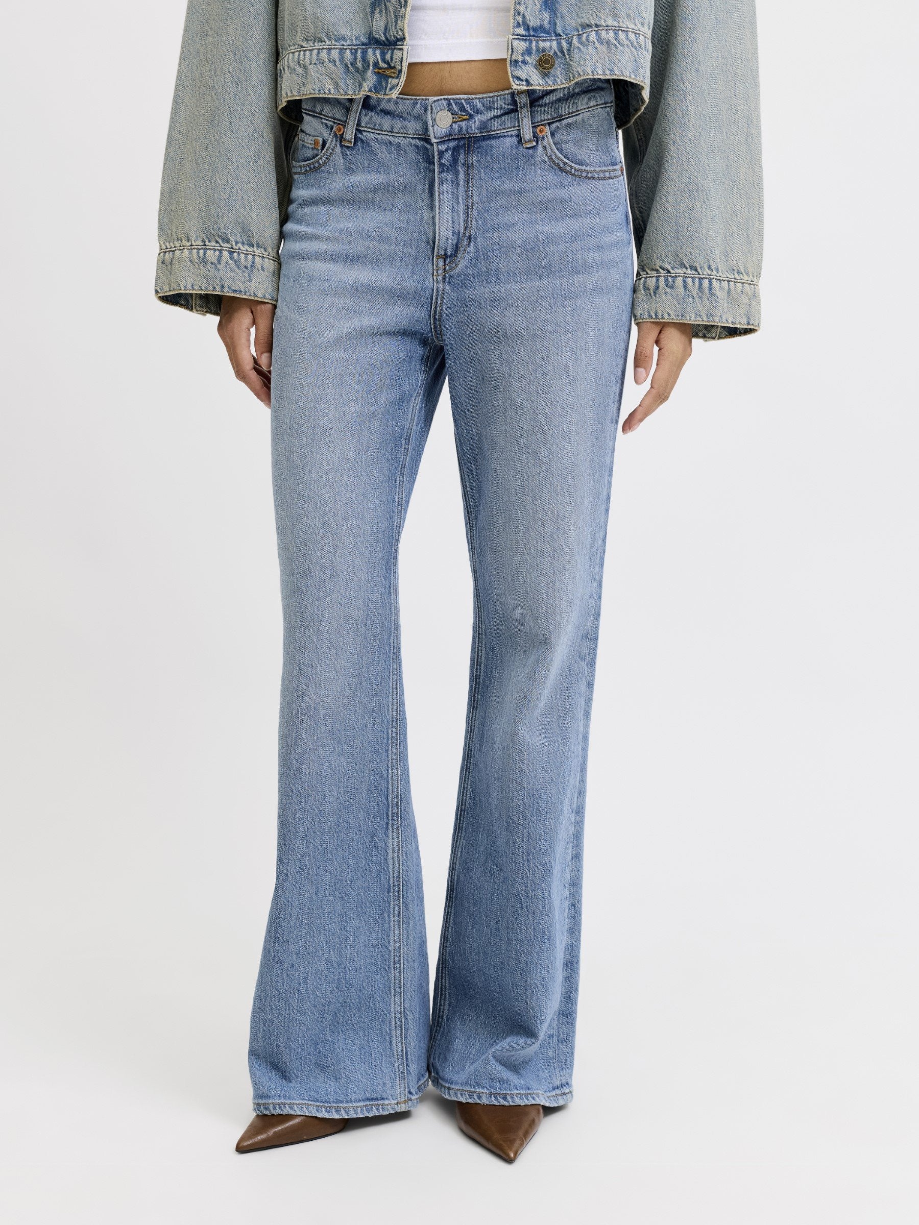 JXROME FLARED - Jean bootcut - denim bleu moyen