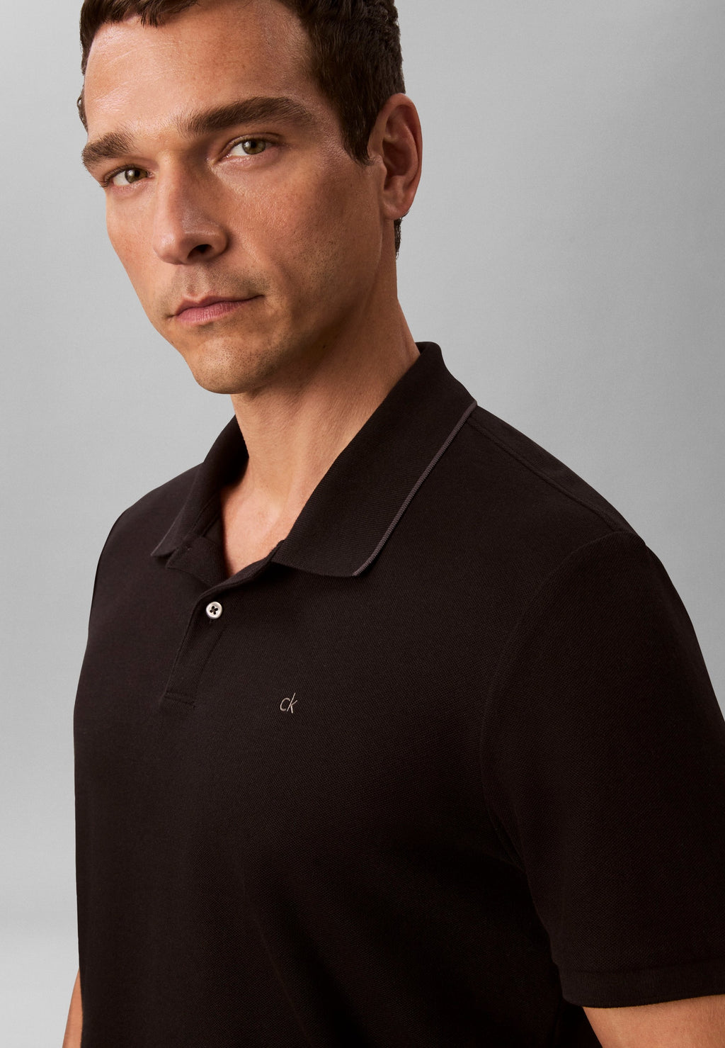 REFINED TIPPED CLASSIC - Polo shirt - black