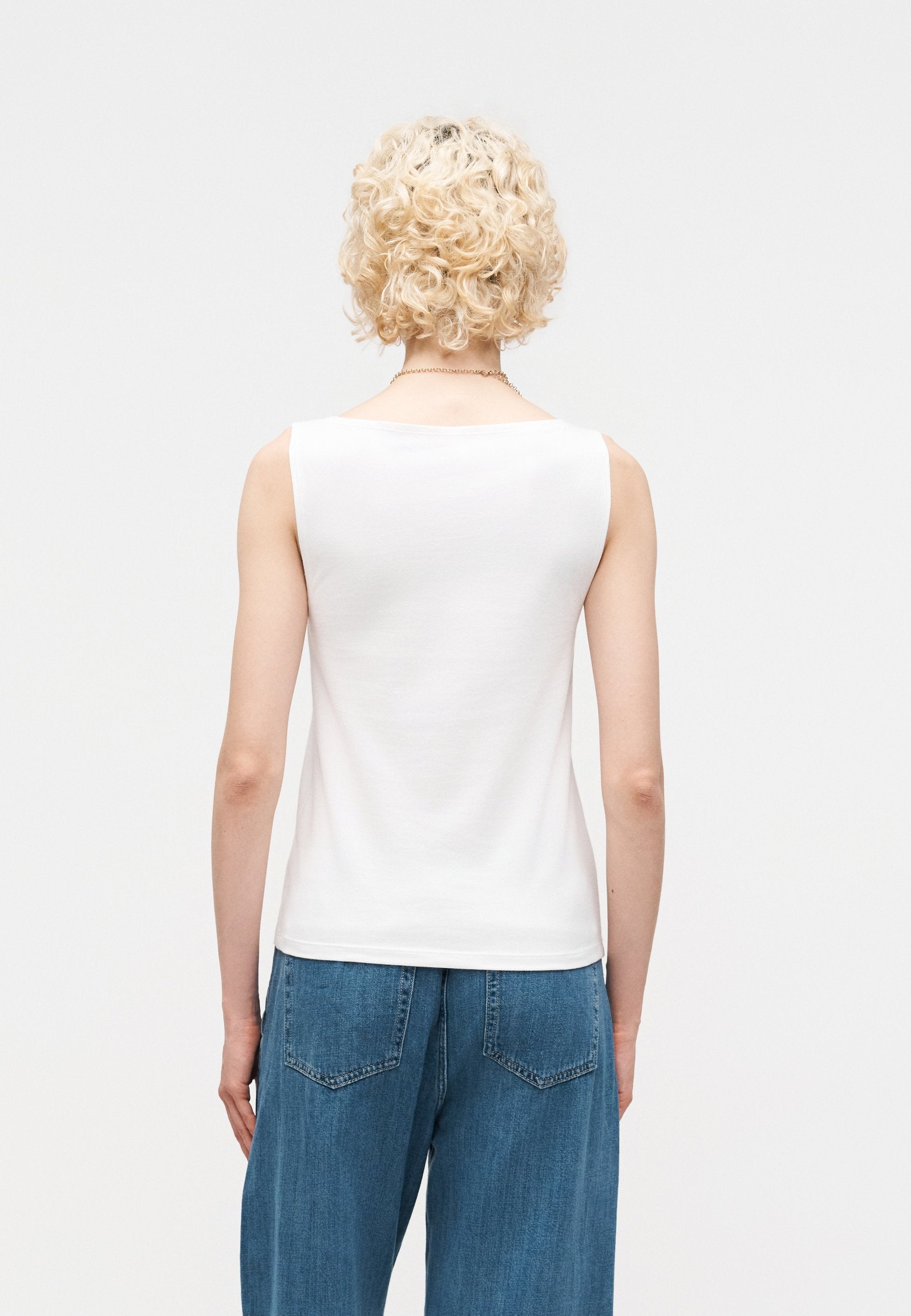 BOATNECK TANK - Top - white