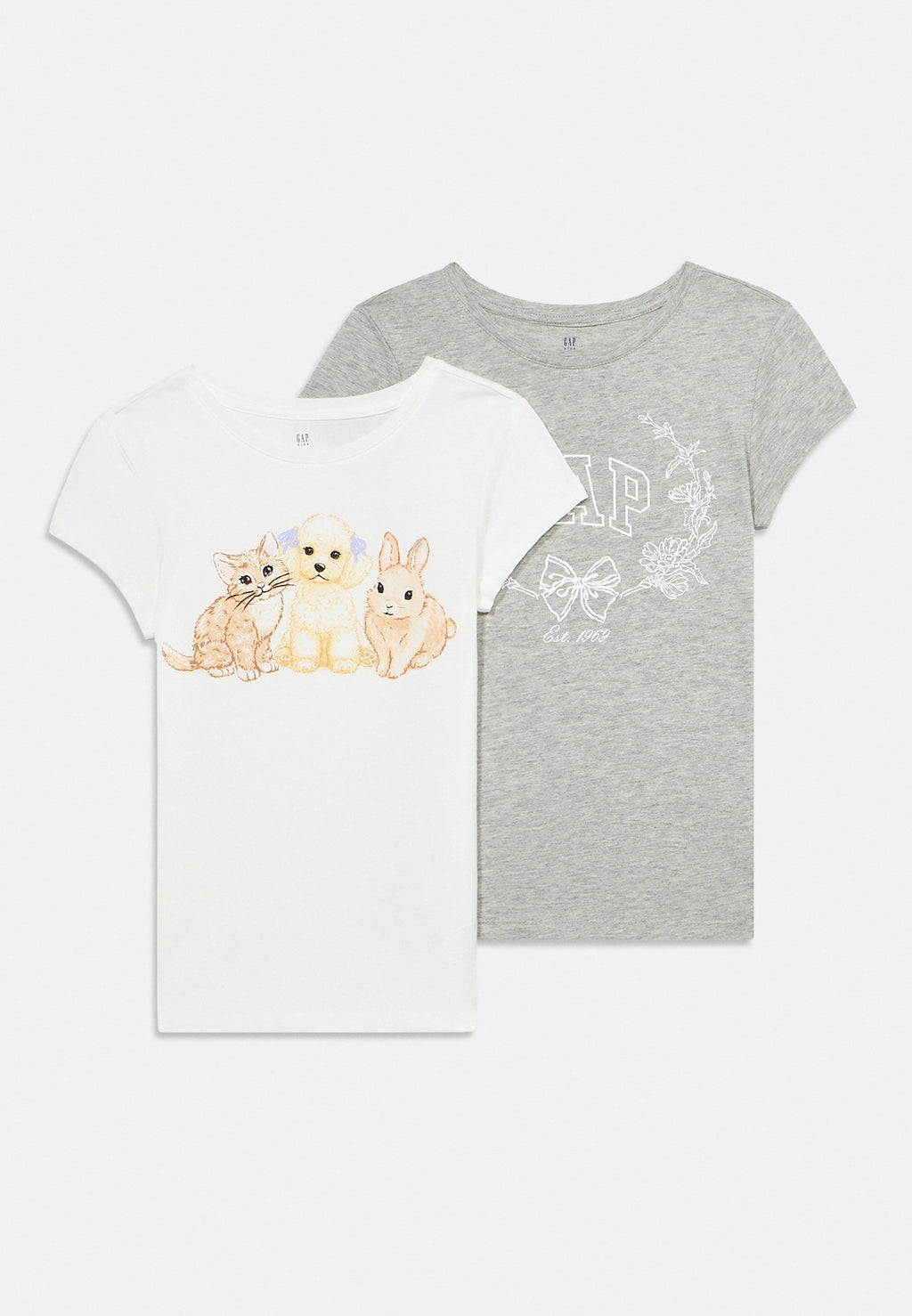 GRAPHIC TEE 2 PACK - Print T-shirt - light heather grey