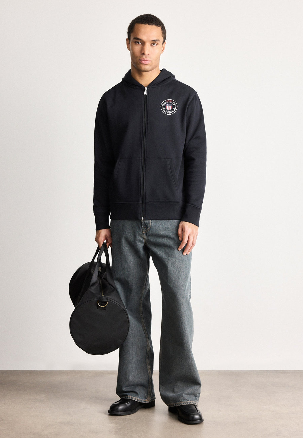 GRAPHIC FULL ZIP HOODIE - Zip-up sweatshirt - black