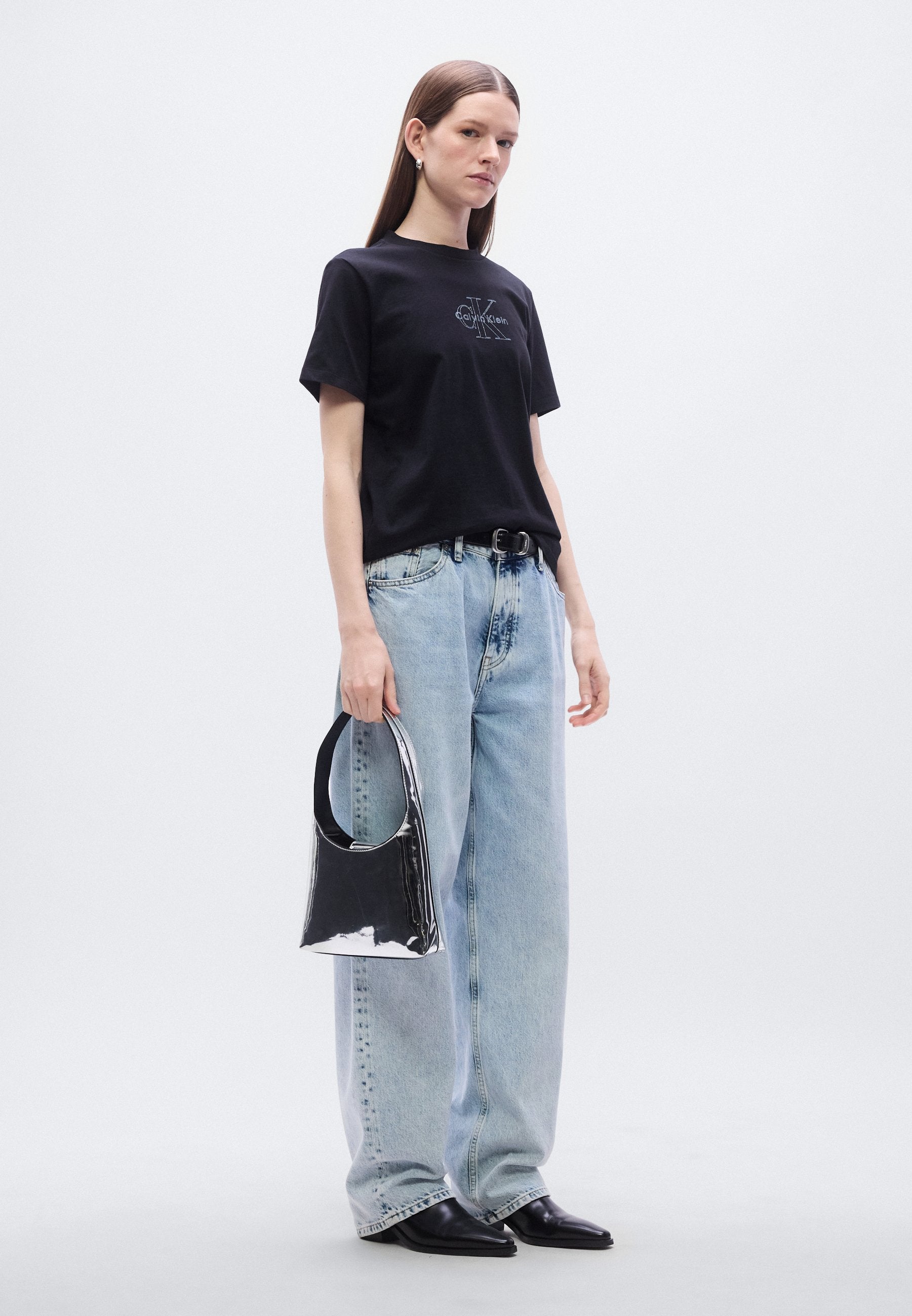 MONOLOGO TEE - Print T-shirt - black