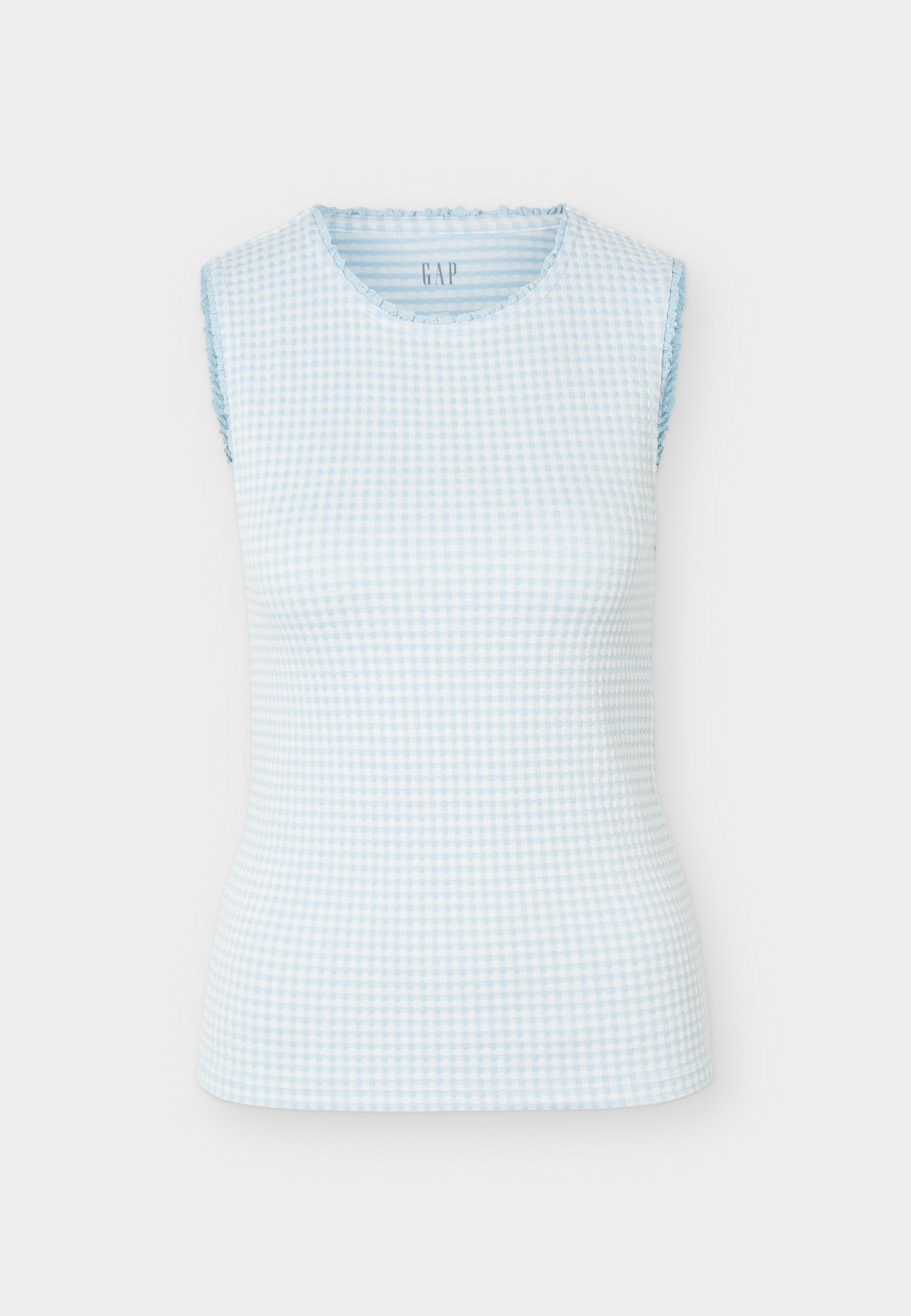 GINGHAM - Top - light blue