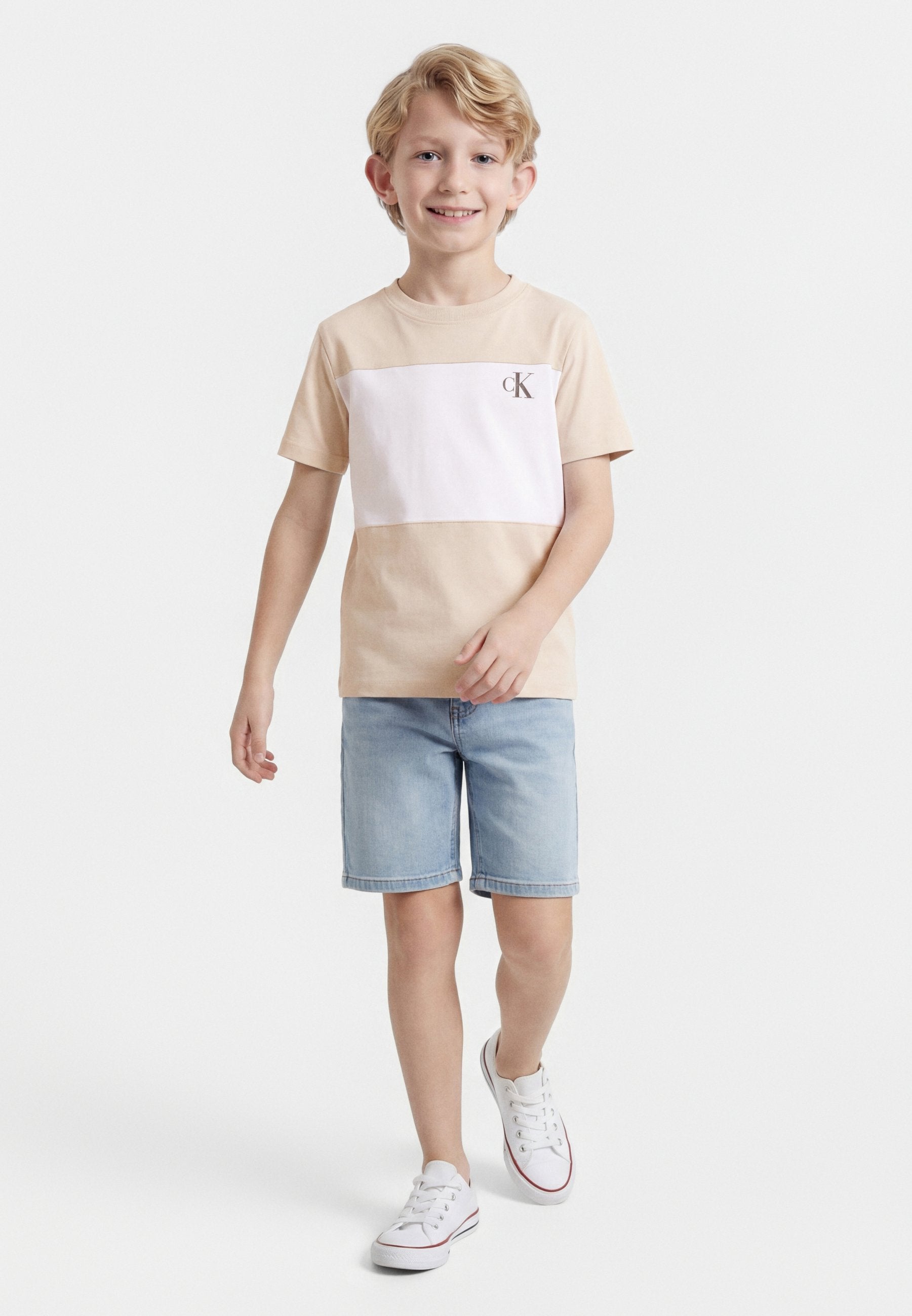 COLOR BLOCK 2 PACK - Basic T-shirt - oatmeal/black