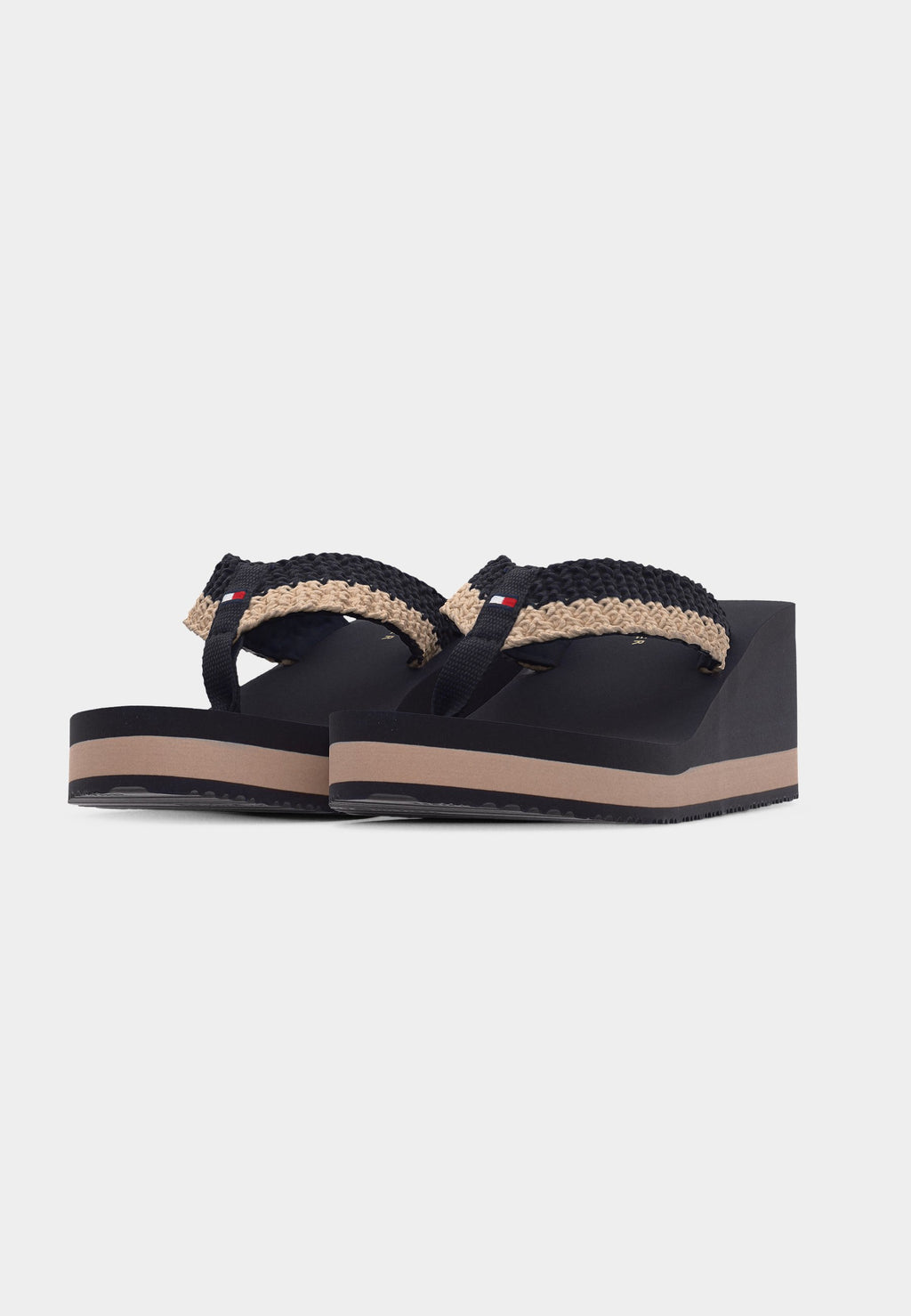 TH WEDGE CROCHET SUMMER SANDAL - T-bar sandals - space blue