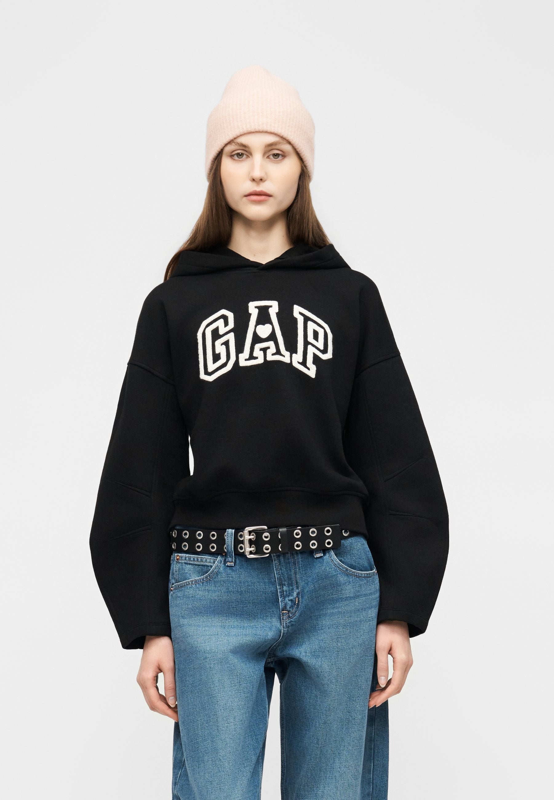 LOGO BARREL HOODIE - Hoodie - black