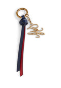 PORTE-CLÉS EN CUIR PLAQUE LOGO - Rouge primaire