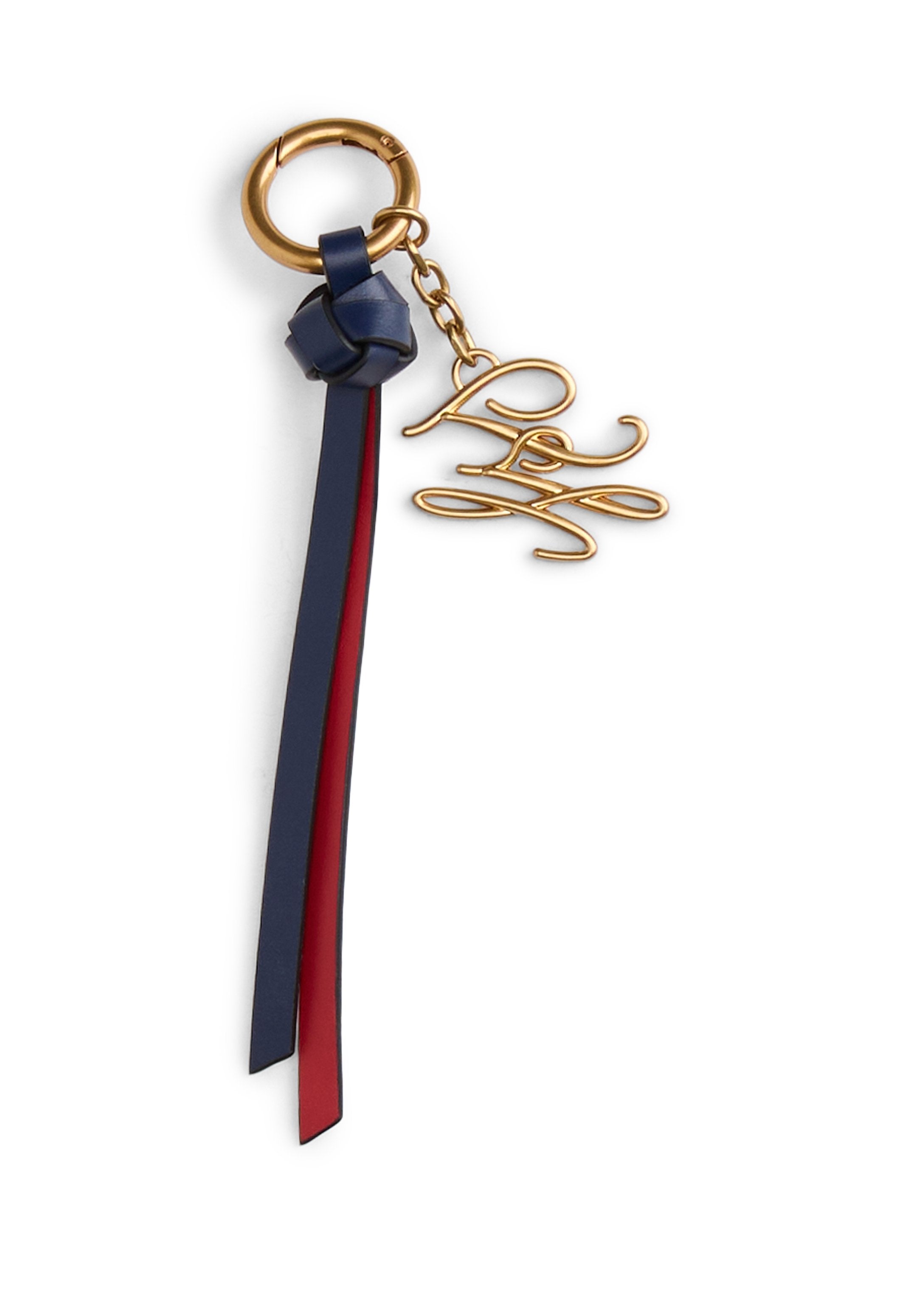 PORTE-CLÉS EN CUIR PLAQUE LOGO - Rouge primaire