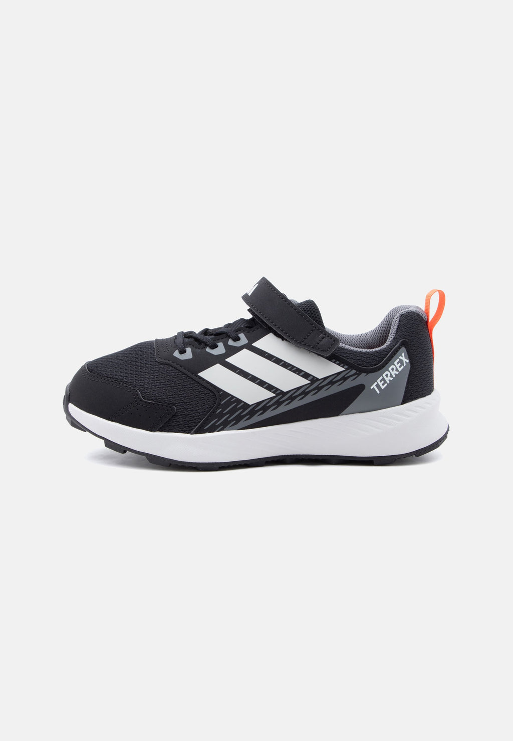 TRACEFINDER UNISEX - Hiking shoes - core black/grey one/semi impact orange