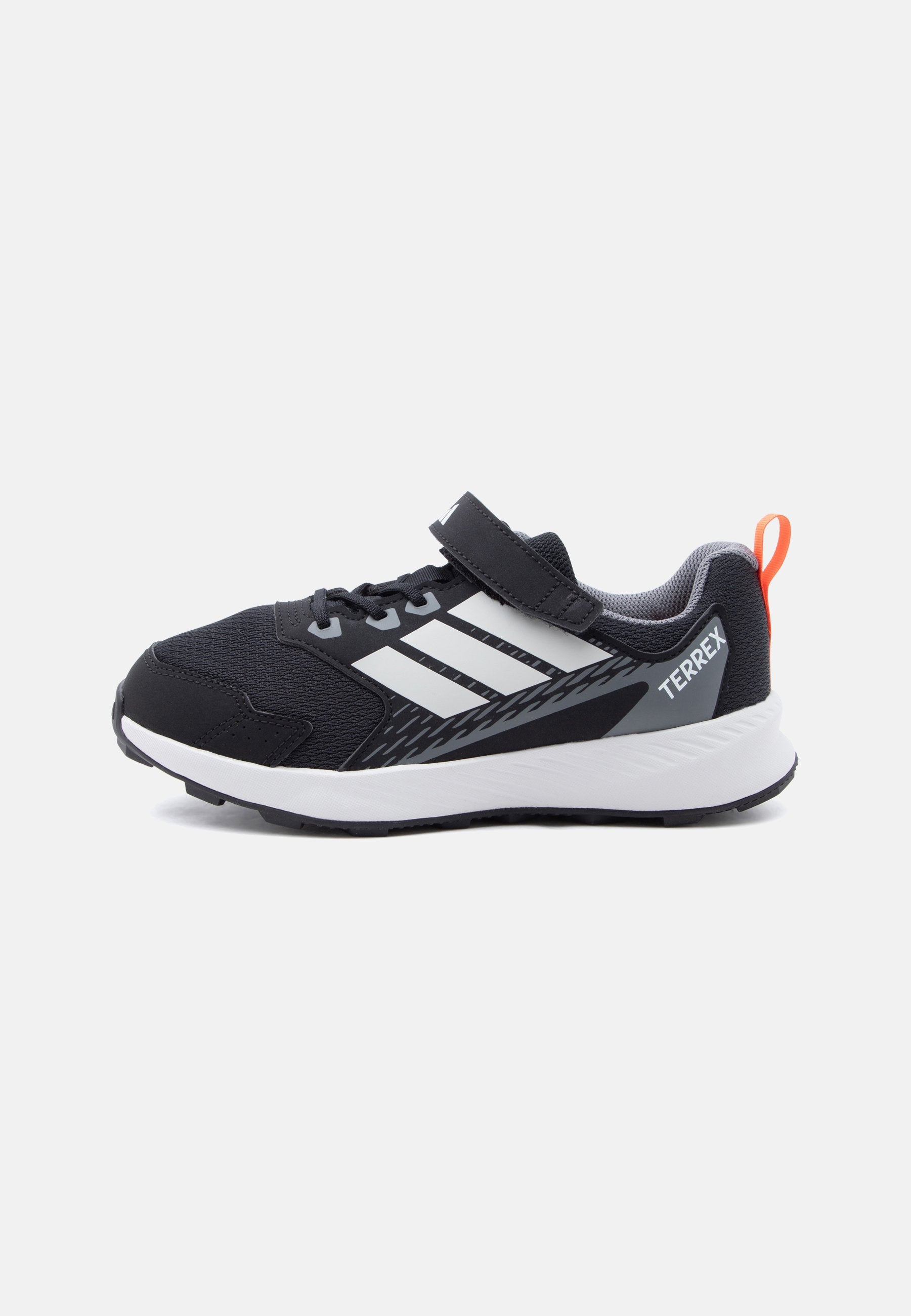 TRACEFINDER UNISEX - Hiking shoes - core black/grey one/semi impact orange