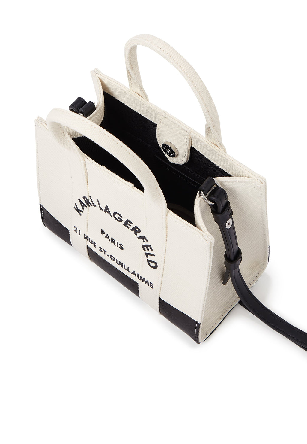 SAC CABAS CARRÉ - Sac à main - blanc/noir