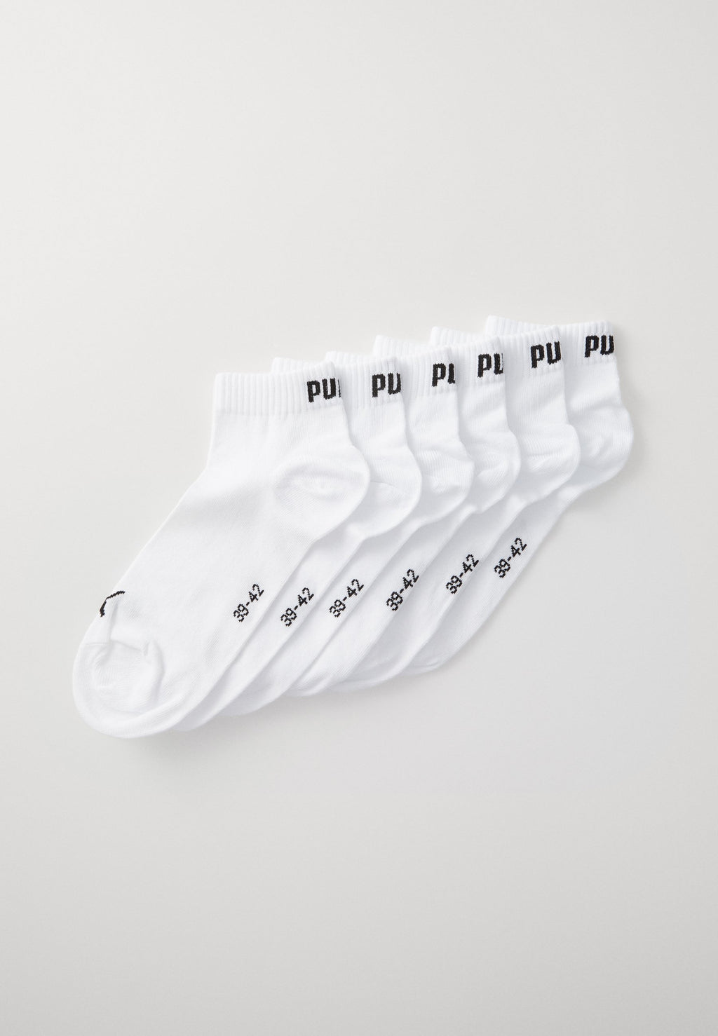 QUARTER PLAIN UNISEX 6 PACK - Sneaker socks - white