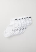 QUARTER PLAIN UNISEX 6 PACK - Sneaker socks - white