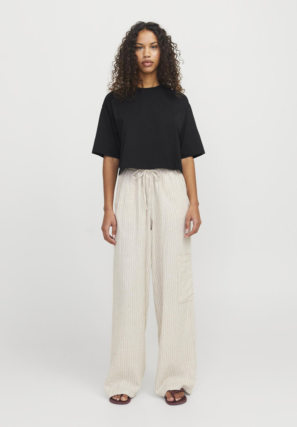 TEE COURT AMPLE JXANDREA - T-shirt basique - noir