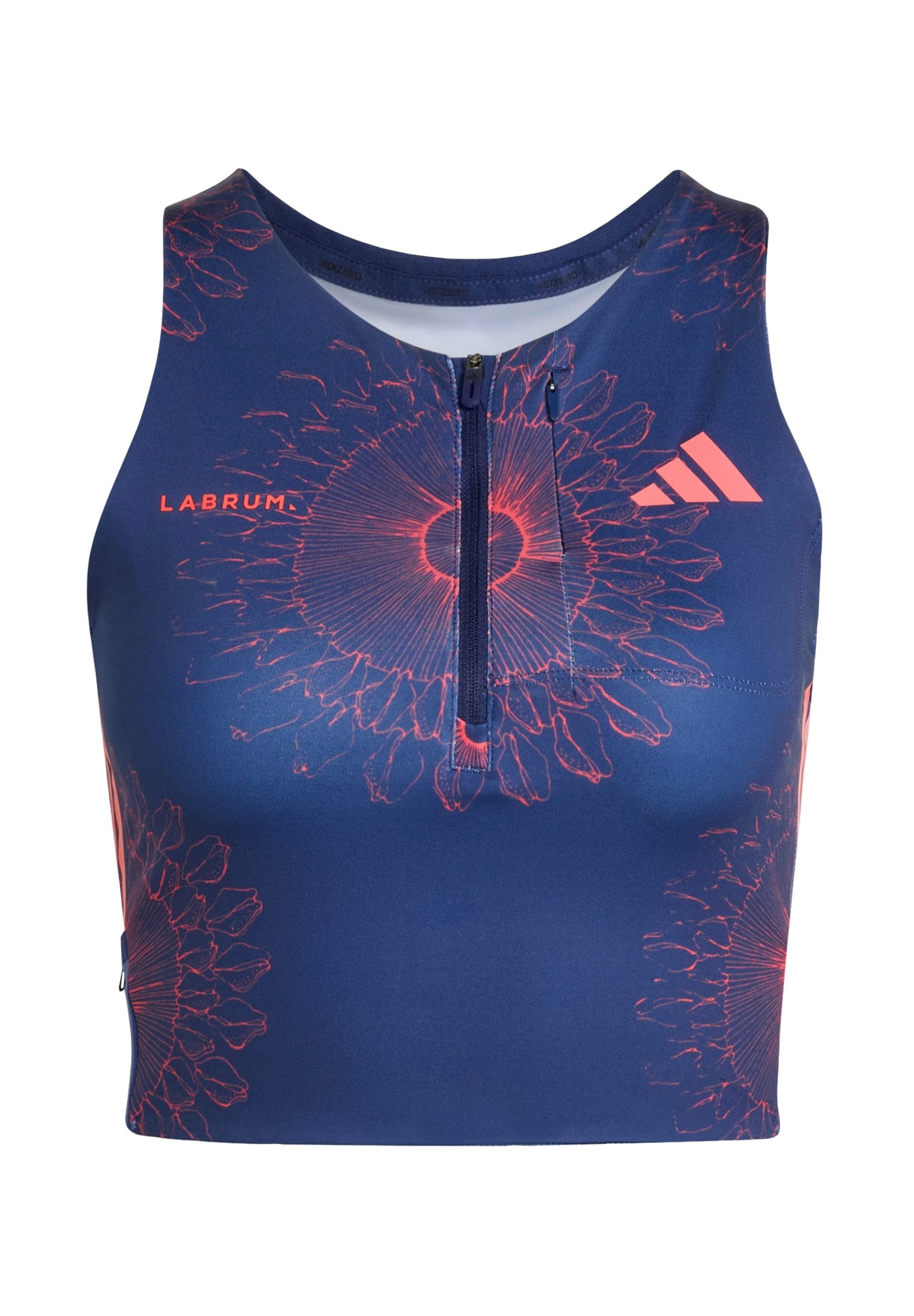LABRUM CROP W - Top - dark blue/lucid red