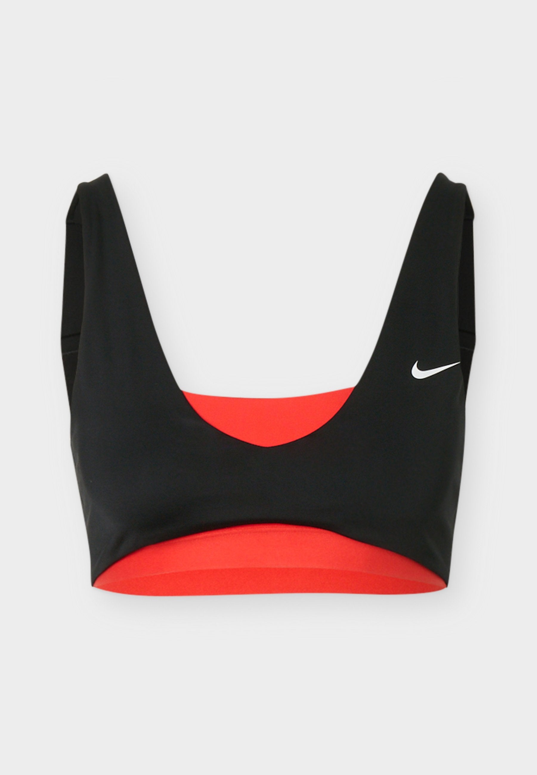 SCULPT STRAPPY BRA - Medium support sports bra - black/light crimson/white