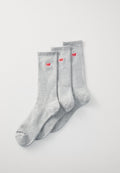 PATCH LOGO CREW UNISEX 3 PACK - Socks - grey