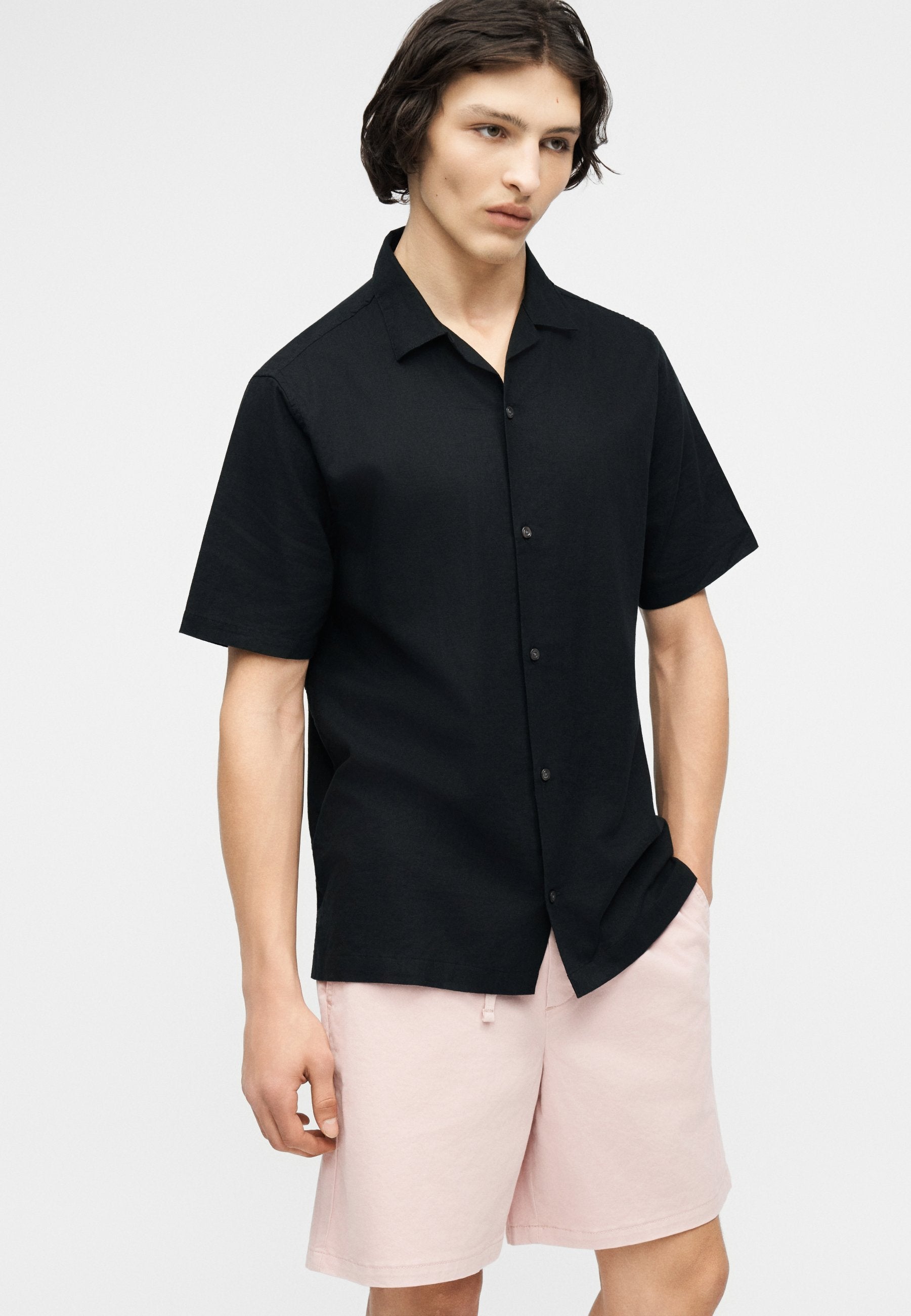 STANDARD RESORT COLLAR - Shirt - black