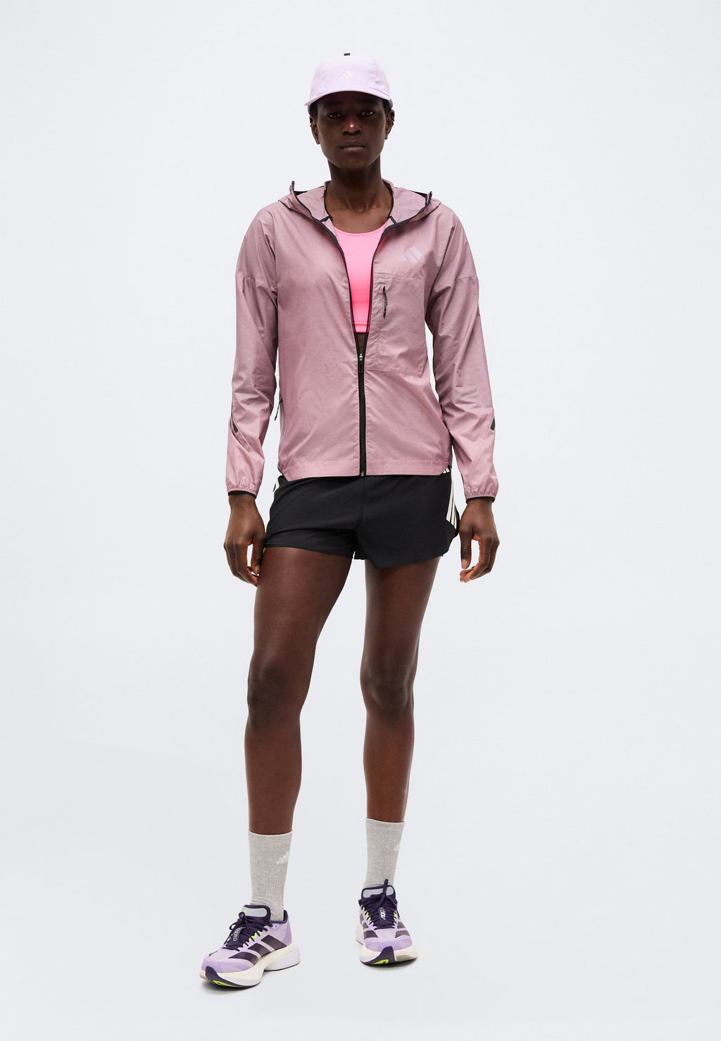 LIGHT - Running jacket - magic mauve/black