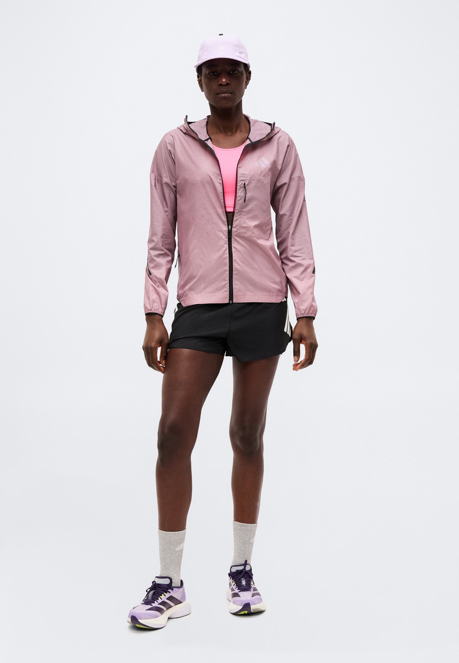 LIGHT - Running jacket - magic mauve/black