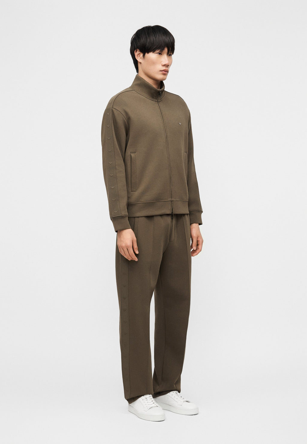 Zip-up sweatshirt - major brown