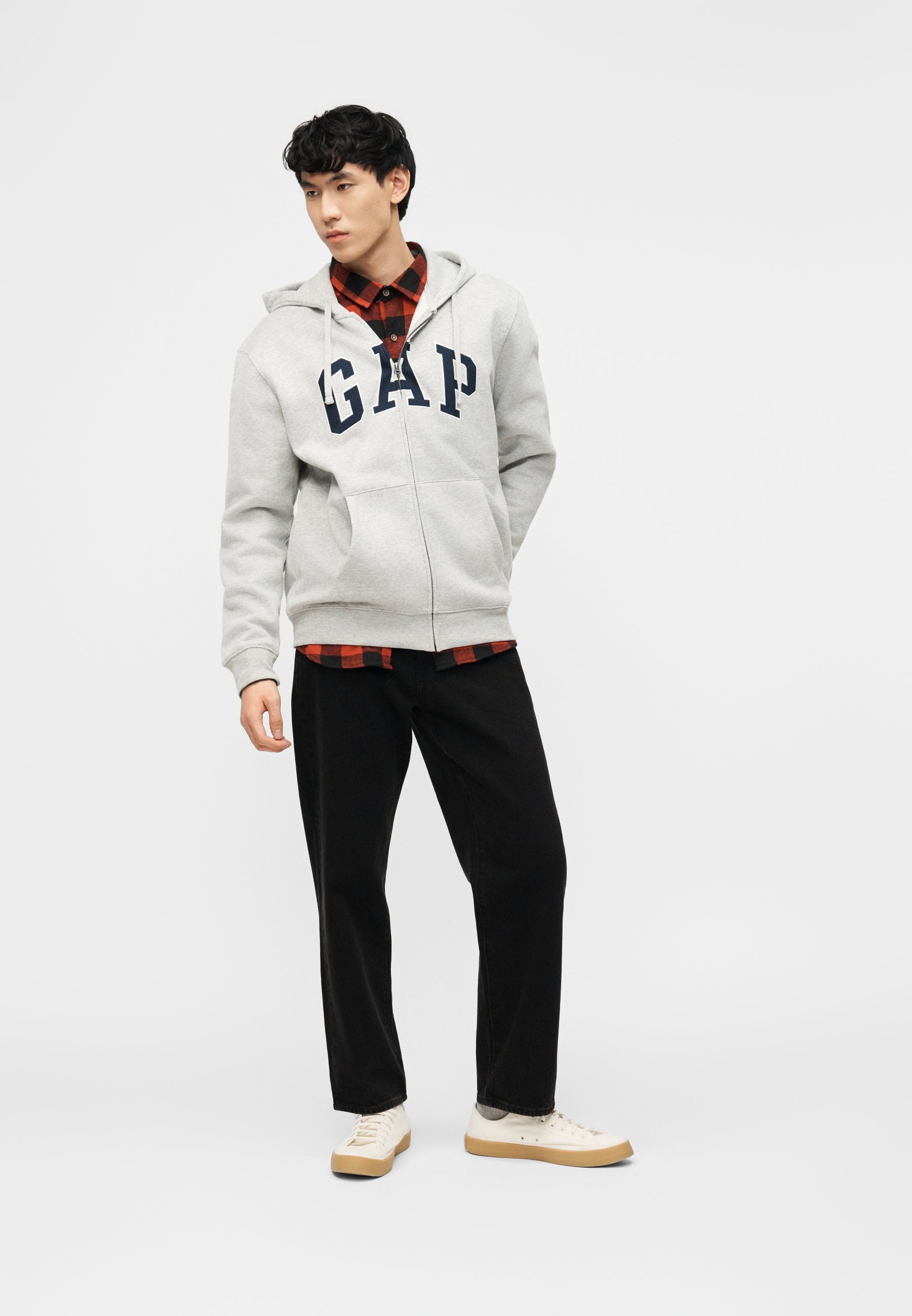 CORE ARCH - Hoodie - light heather grey