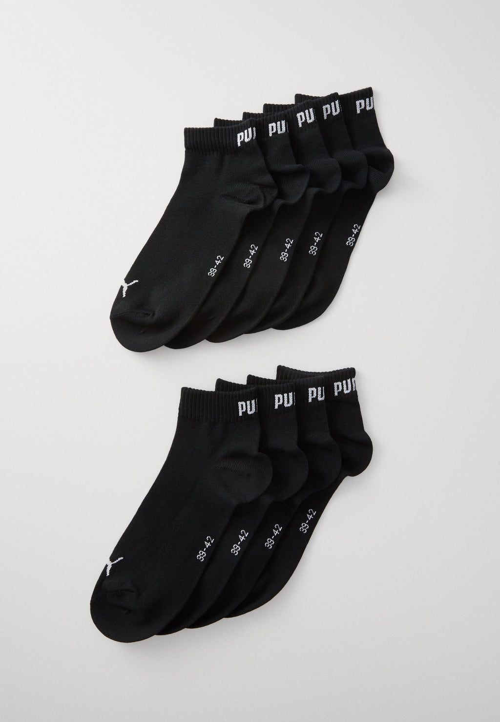 QUARTER PLAIN UNISEX 9 PACK - Sports socks - black