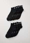 QUARTER PLAIN UNISEX 9 PACK - Sports socks - black